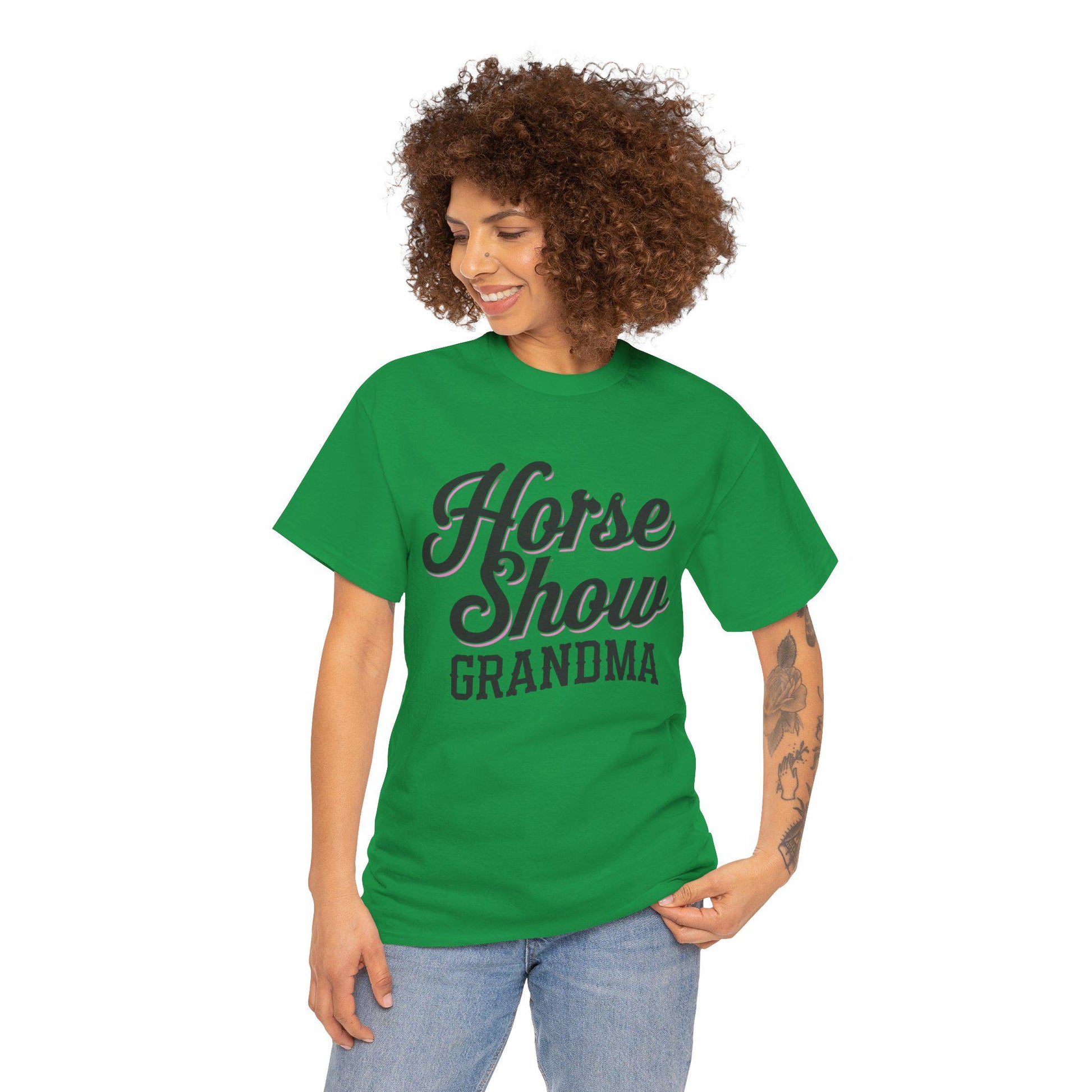 Horse Show Grandma Tee, equestrian, English riding, eventing, hunter, jumper, western riding, horseback, barn, grandma gift, dressage