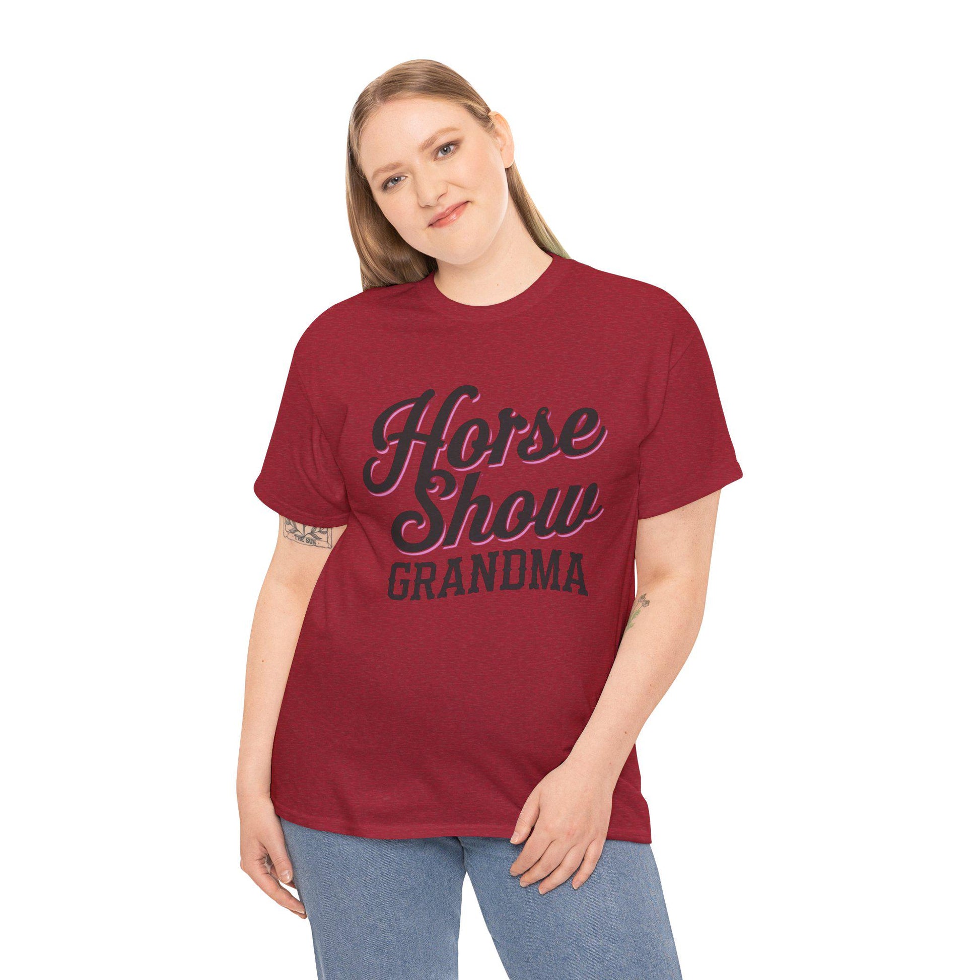 Horse Show Grandma Tee, equestrian, English riding, eventing, hunter, jumper, western riding, horseback, barn, grandma gift, dressage