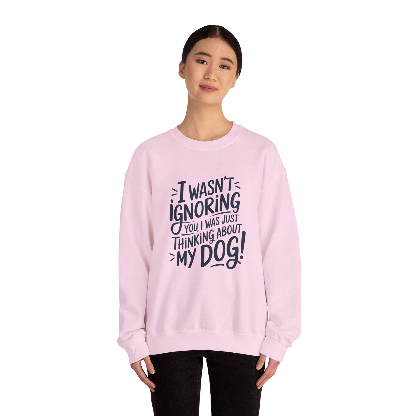 Thinking about my dog Heavy Blend™ Crewneck Sweatshirt
