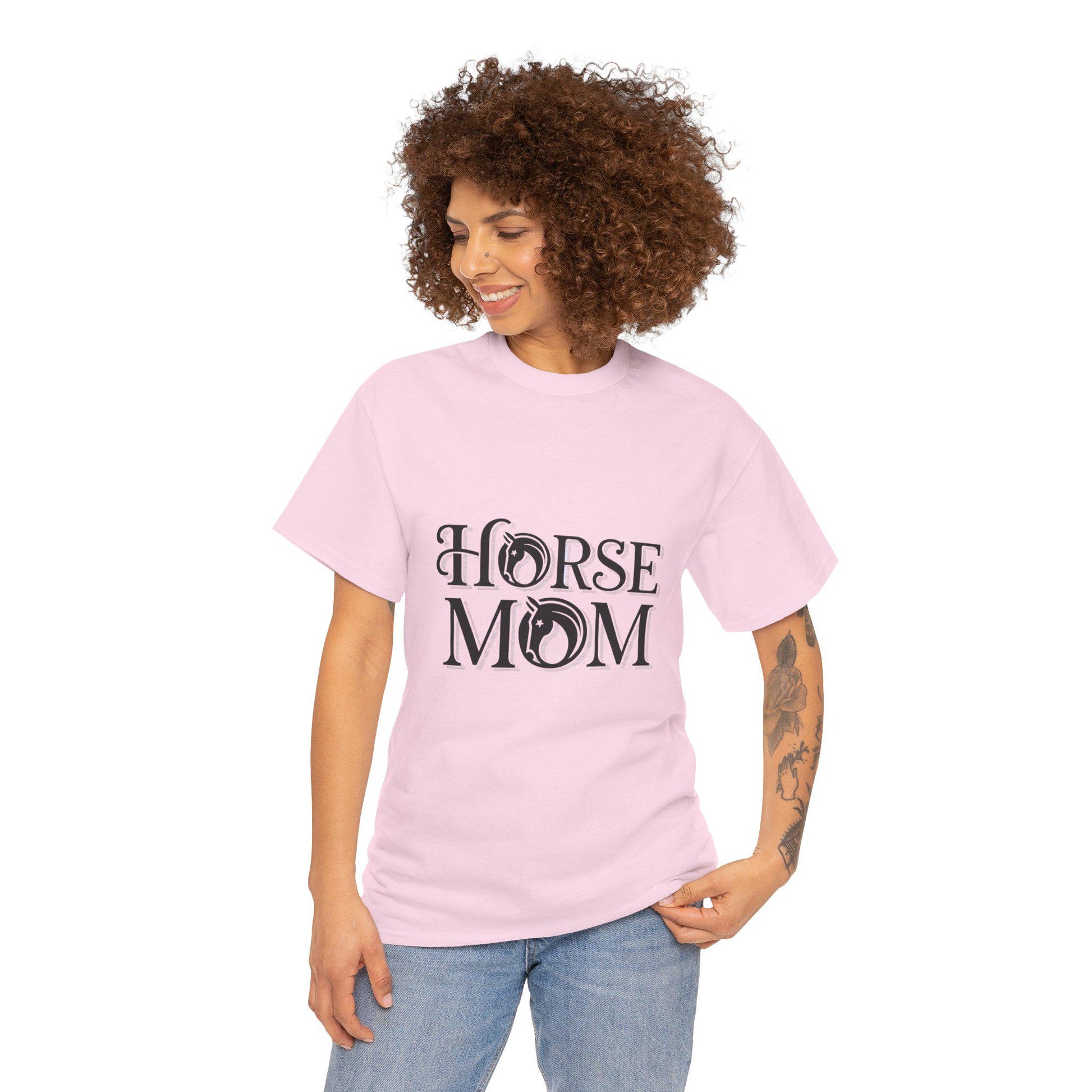 Horse Mom T-Shirt, Equestrian Tee, Equine Lover Shirt, Animal Parent Top, Horse Riding Gift