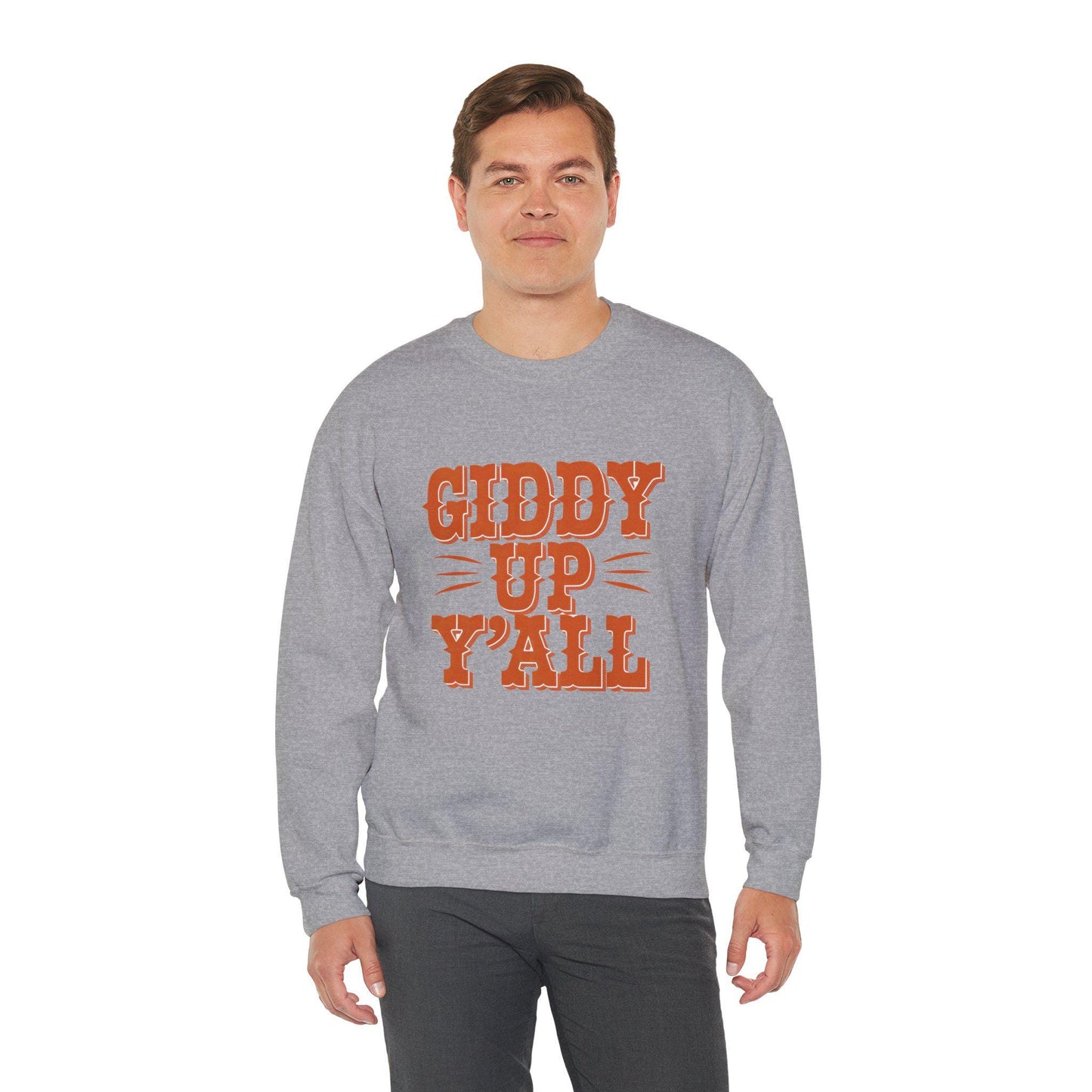Western Vibes Crewneck Sweatshirt, Cowboy Ranch Wear, Horse Lover Gift, Southern Rodeo Apparel, Giddy Up Y'all Sweatshirt