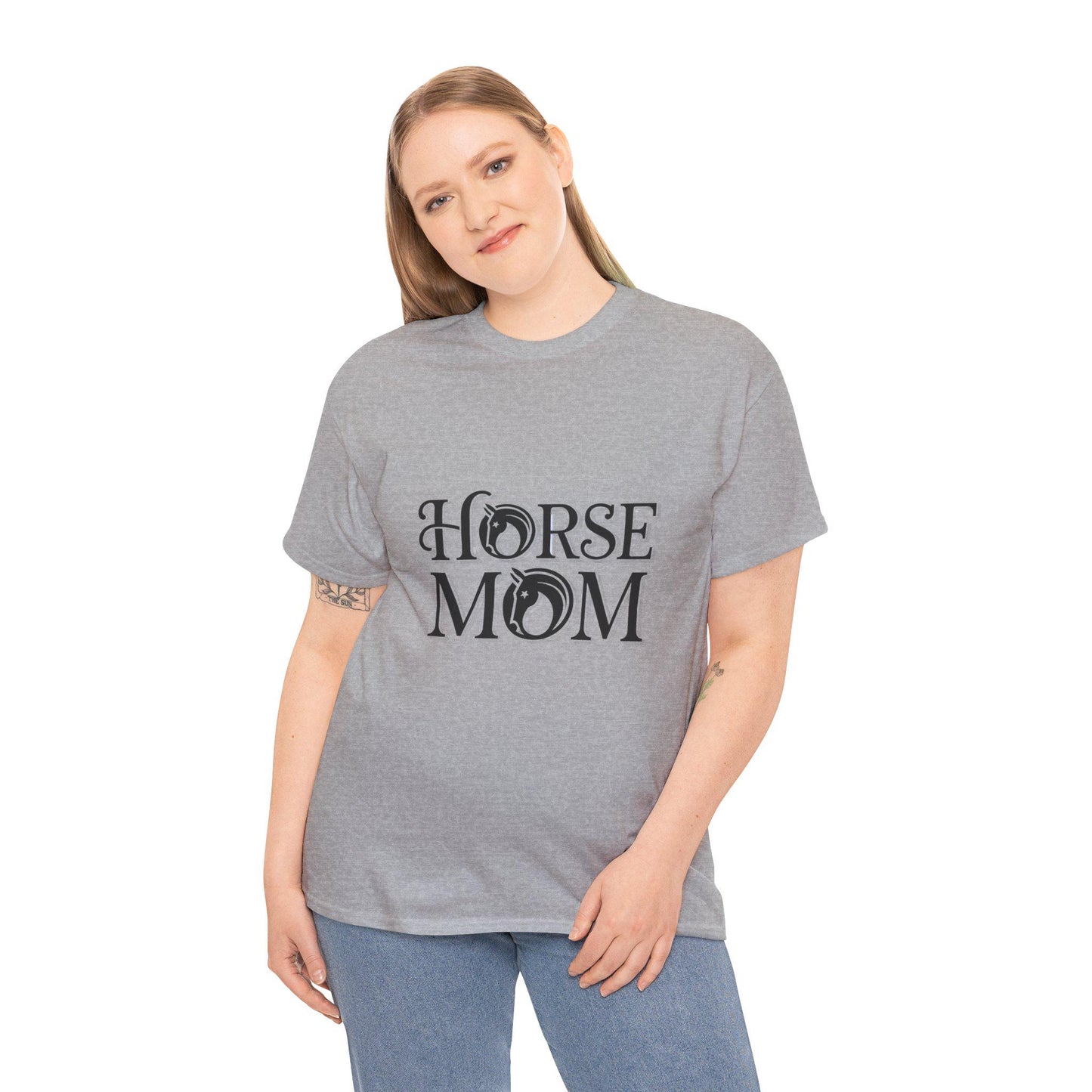 Horse Mom T-Shirt, Equestrian Tee, Equine Lover Shirt, Animal Parent Top, Horse Riding Gift