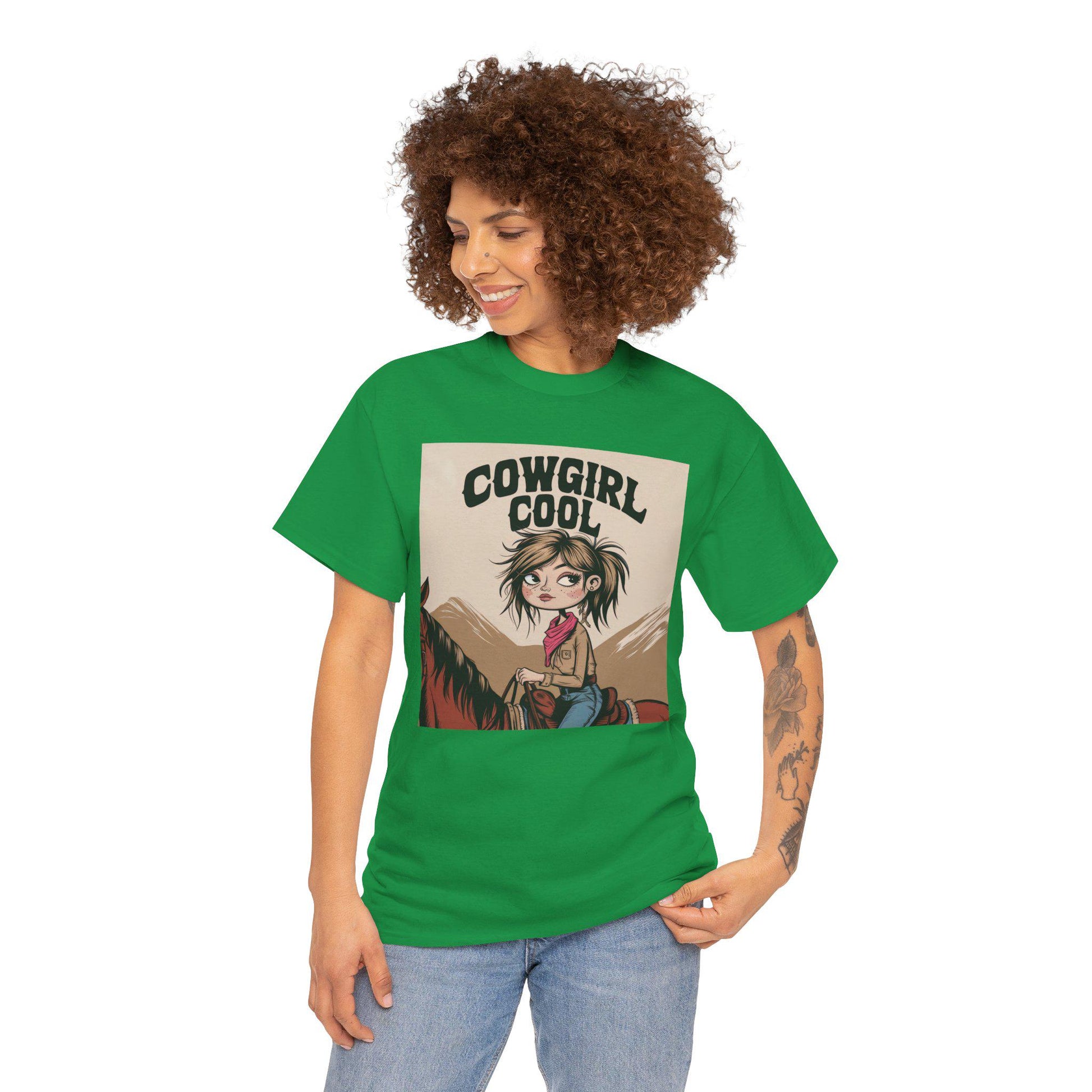 Cowgirl kinda Cool Tee, Western Style Shirt, Rodeo Graphic Tee, Country Music Festival Apparel, Southern Charm T-Shirt, Horse Lover Gift