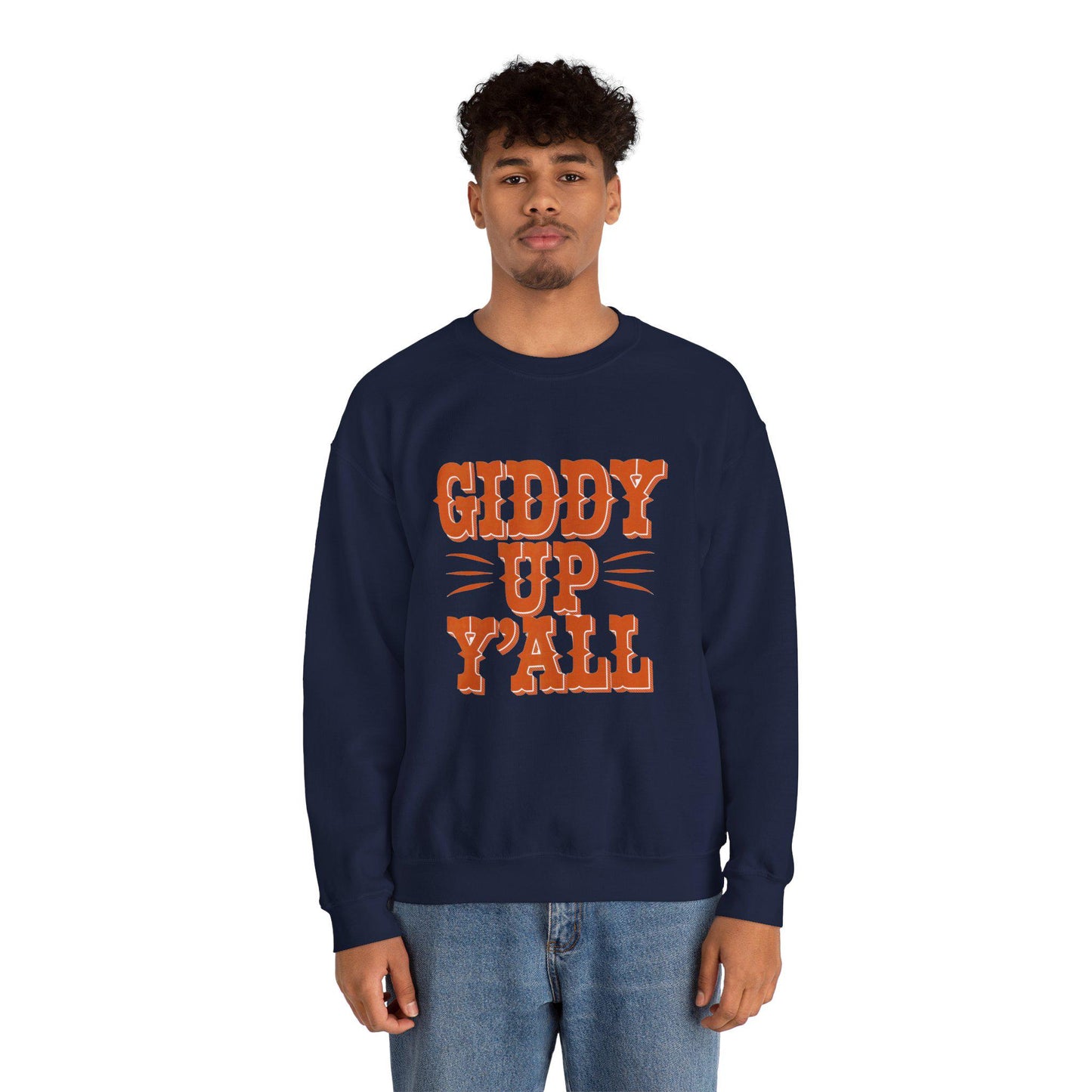 Western Vibes Crewneck Sweatshirt, Cowboy Ranch Wear, Horse Lover Gift, Southern Rodeo Apparel, Giddy Up Y'all Sweatshirt