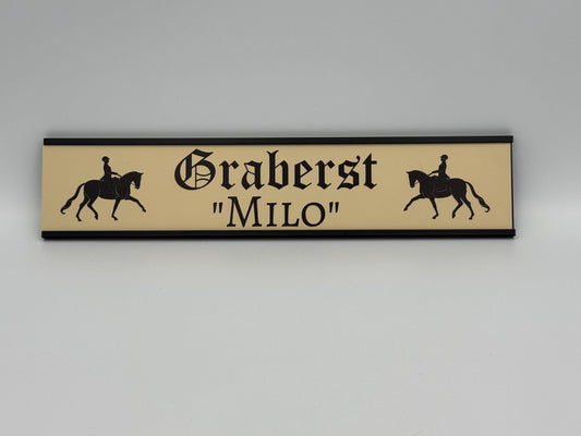 Custom Horse Stall Plate Sign Plastic Sign 2" x 10"