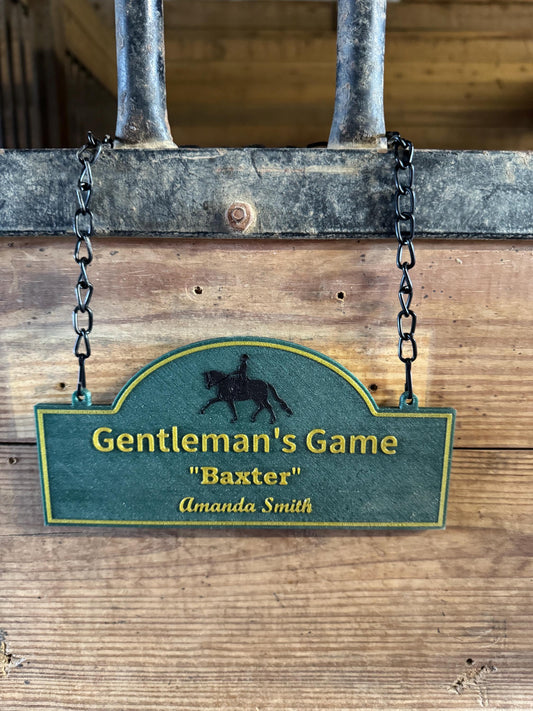 Personalized Custom Horse Stall Plaque Sign Plastic Sign