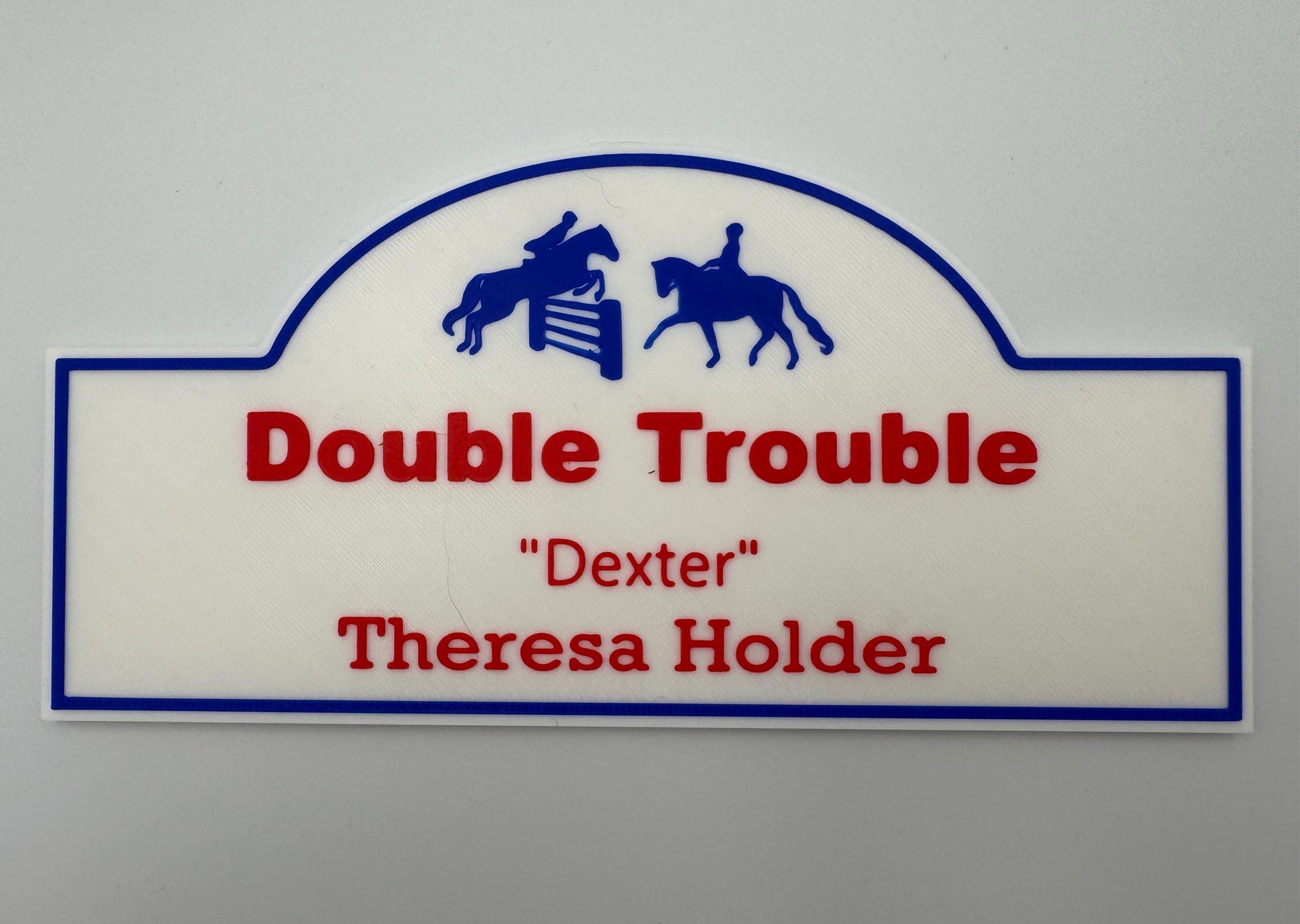 Personalized Custom Horse Stall Plaque Sign Plastic Sign