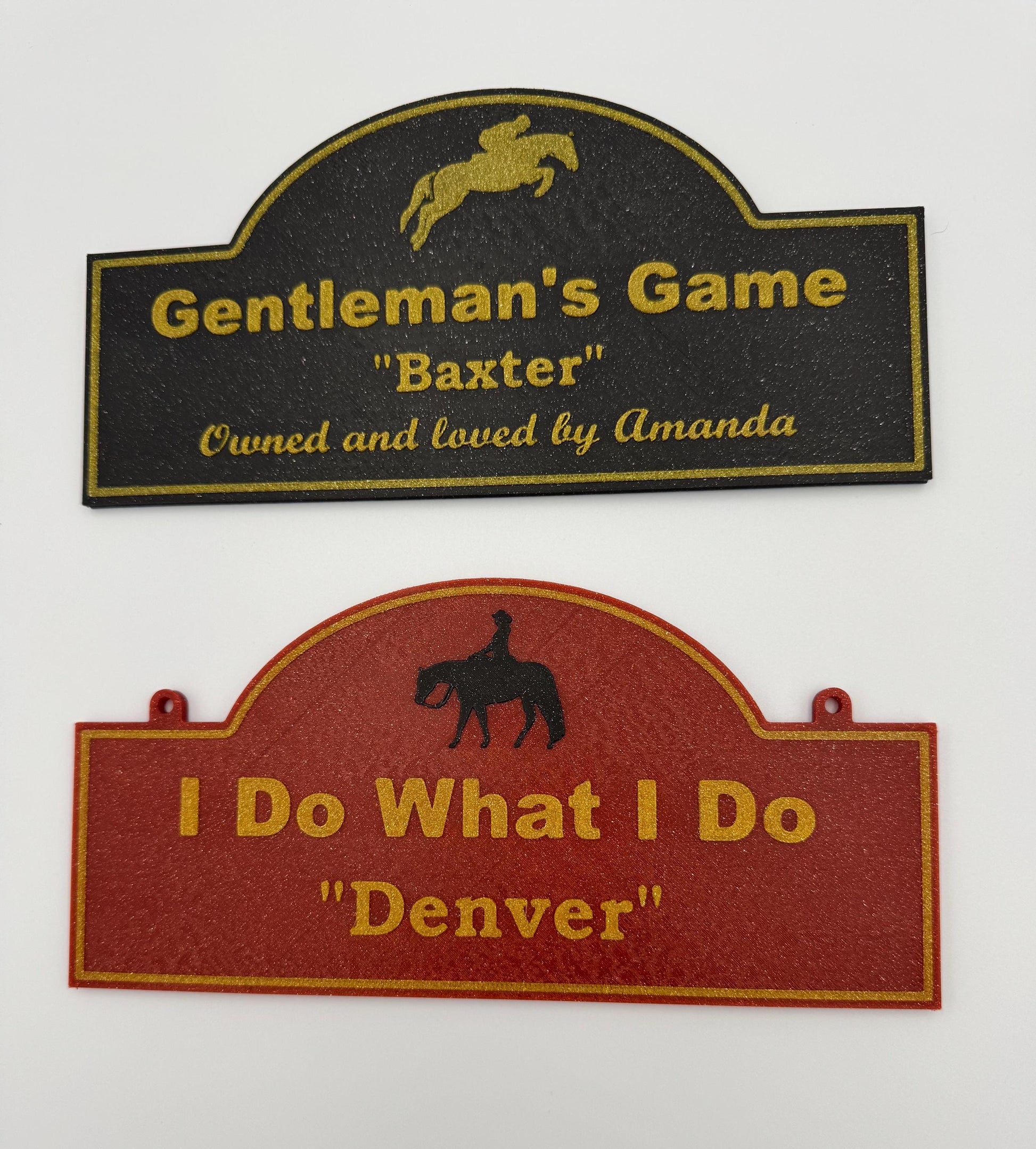 Personalized Custom Horse Stall Plaque Sign Plastic Sign