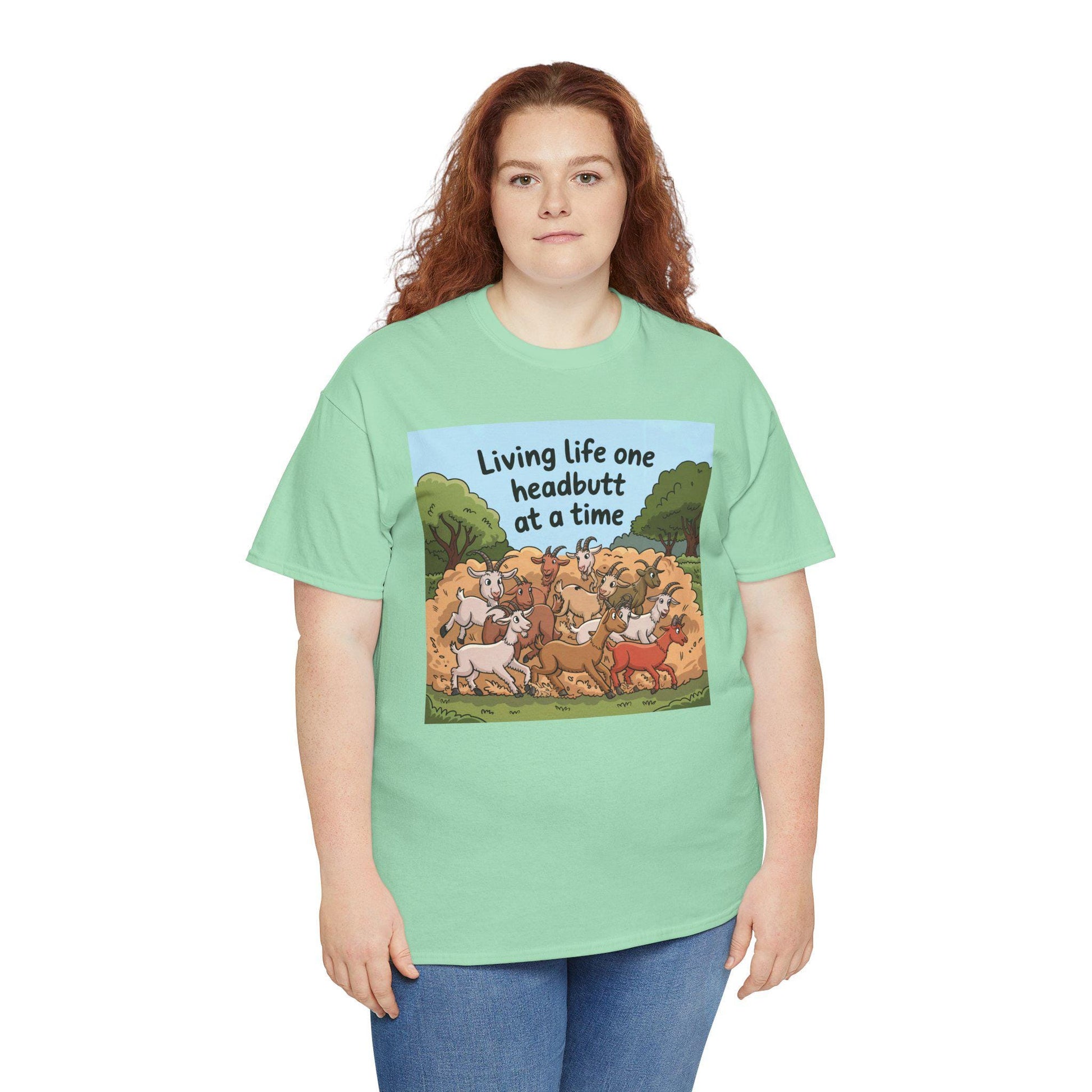 Living life one headbutt at a time Heavy Cotton Tee