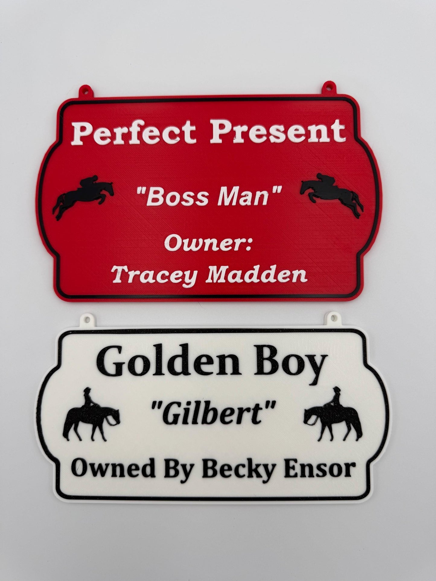 Personalized Custom Horse Stall Plaque Sign Plastic Sign