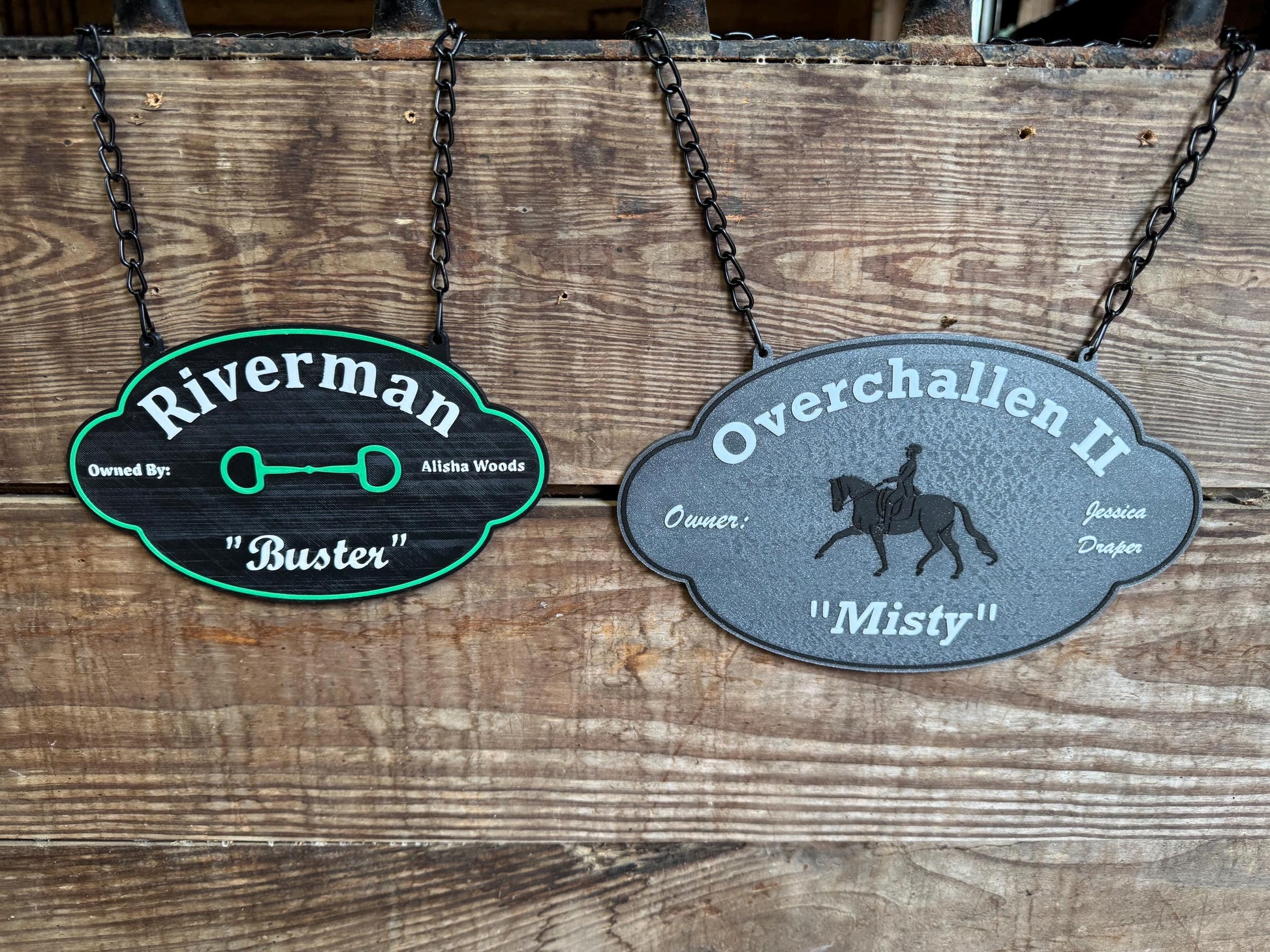 Personalized Custom Horse Stall Plaque Sign Plastic Sign
