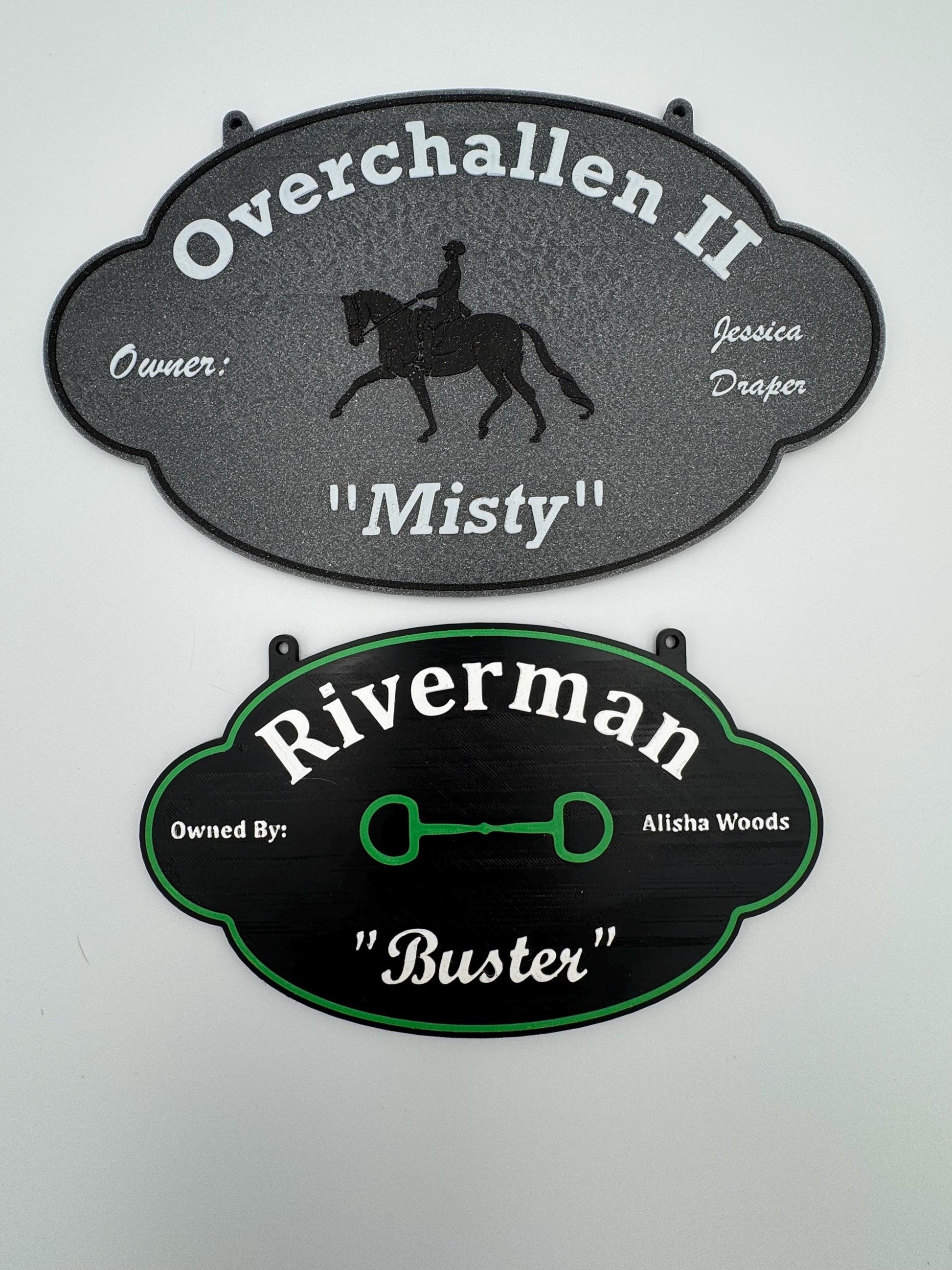 Personalized Custom Horse Stall Plaque Sign Plastic Sign