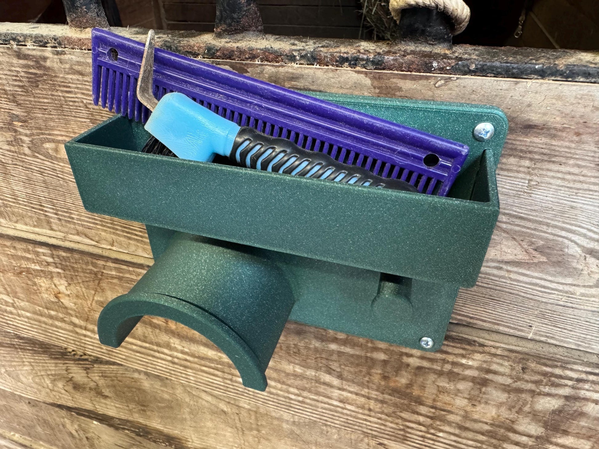 Heavy Duty Plastic Horse Bridle Halter Rack Holder Double Hooks and Shelf personalized Oversized