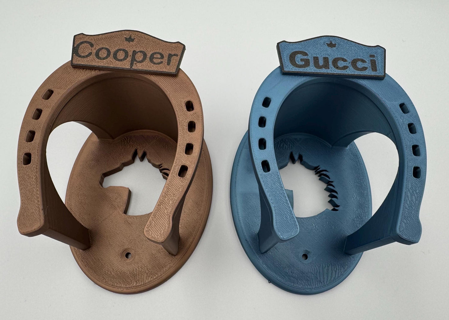 Custom Plastic Horse Bridle Halter Rack Holder with Nameplate