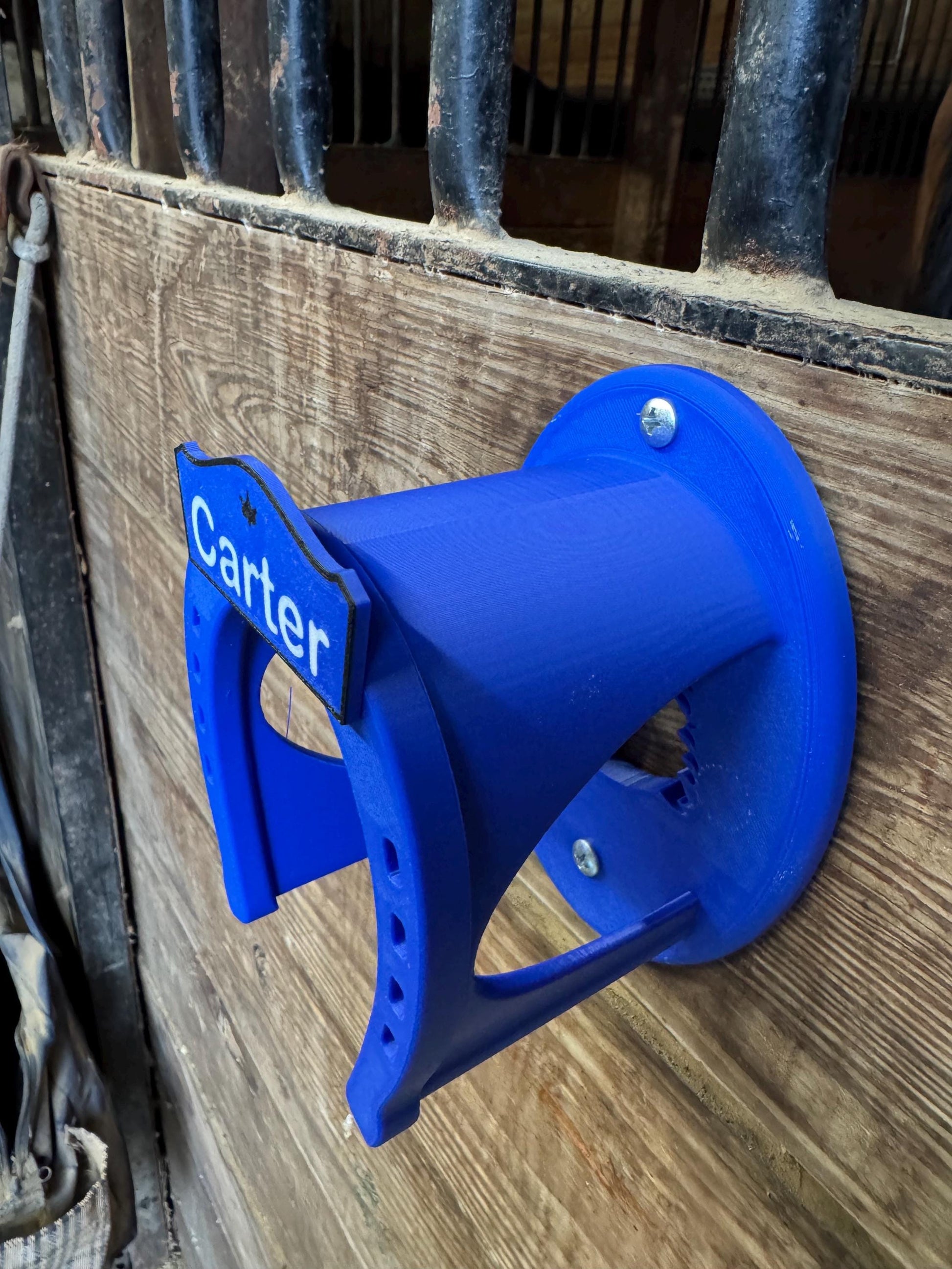 Custom Plastic Horse Bridle Halter Rack Holder with Nameplate