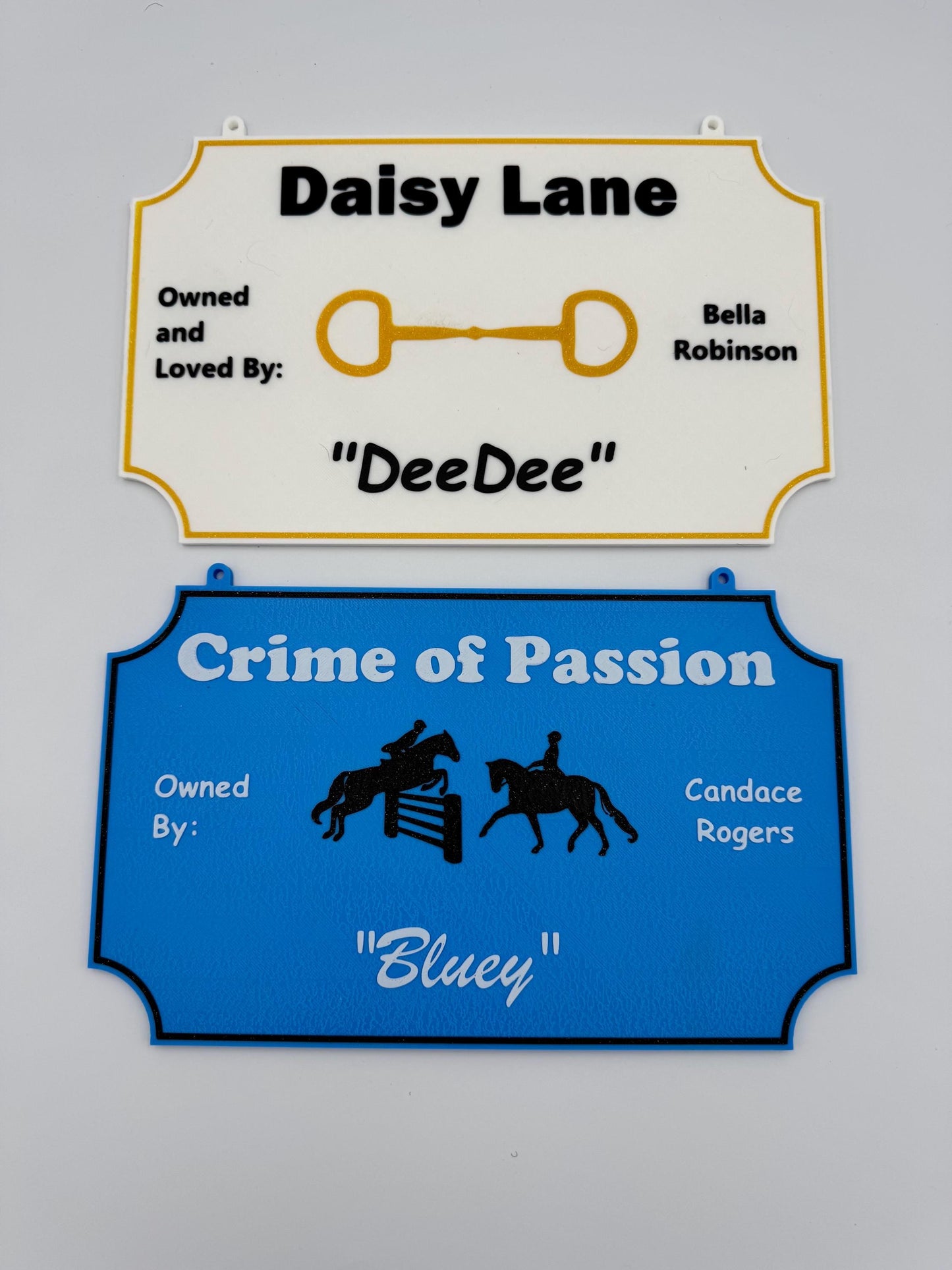 Small Personalized Horse Stall Sign or Plaque - Gift for Horse Owner, Equestrian or Horse Trainer- Custom Horse Stall Sign Custom Fair Sign