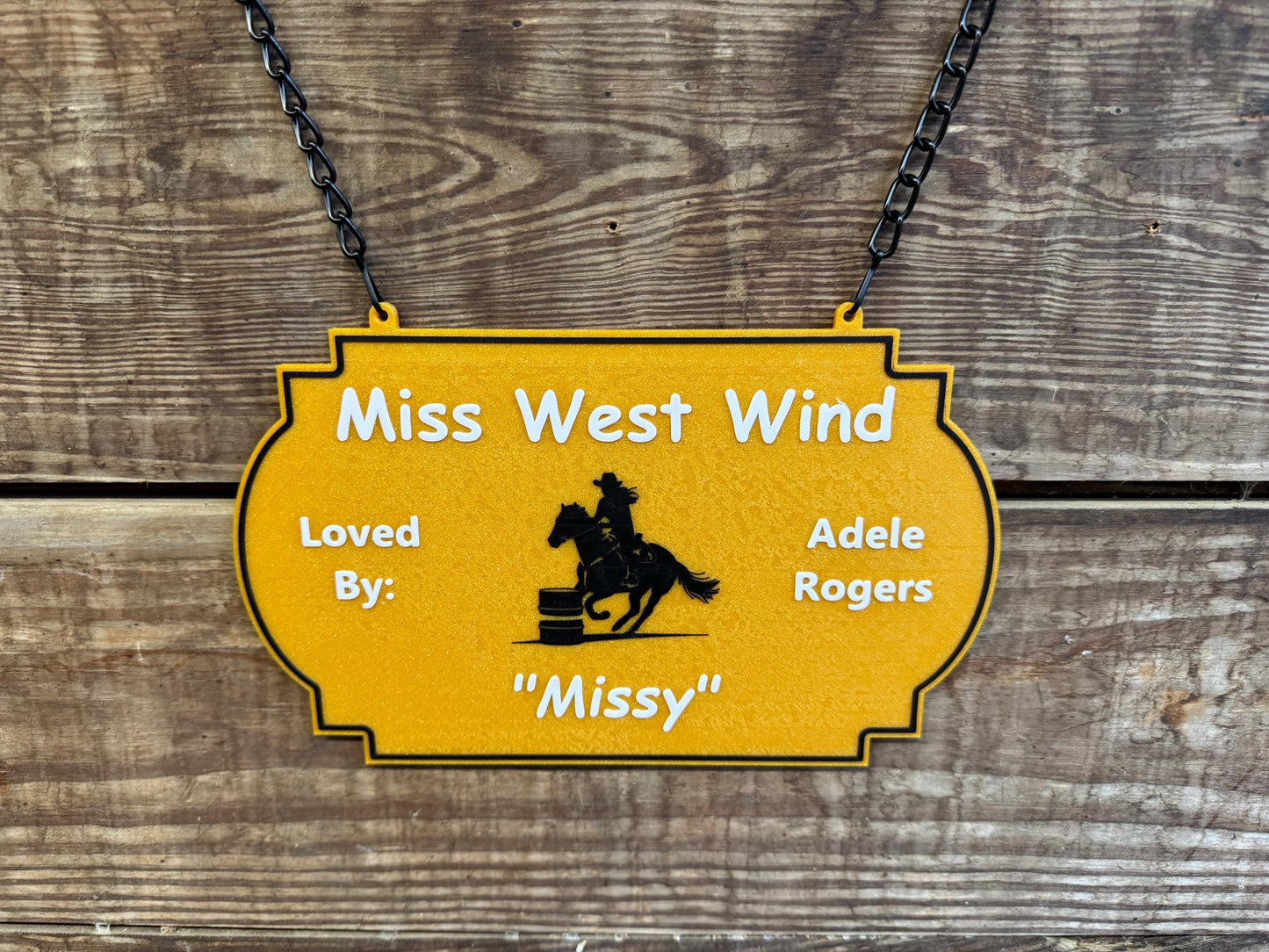 Small Personalized Custom Horse Stall Sign or Plaque - Gift for Horse Owner, Equestrian or Horse Trainer