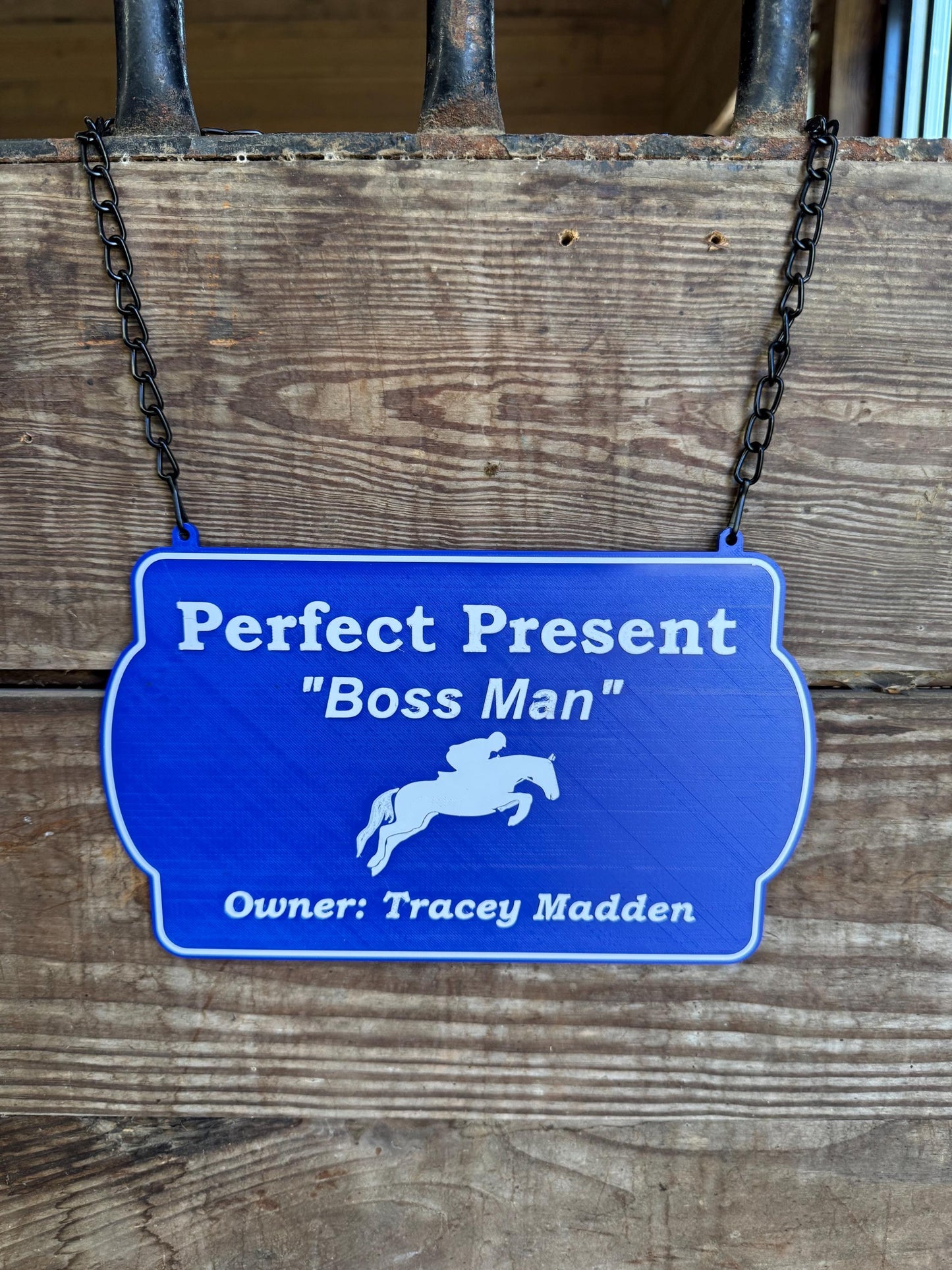 Personalized Custom Horse Stall Plaque Sign Plastic Sign