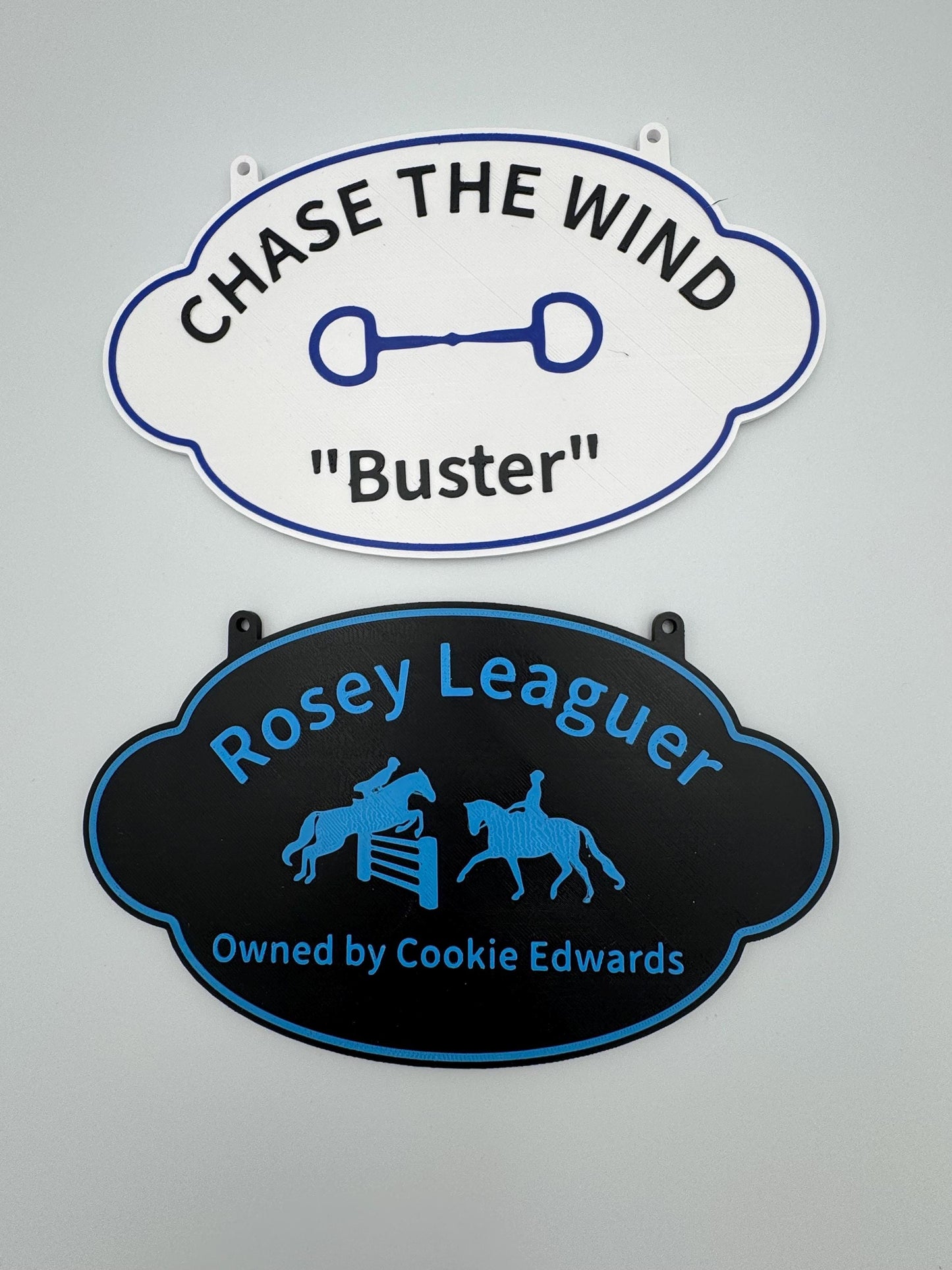 Personalized Custom Horse Stall Plaque Sign Plastic Sign