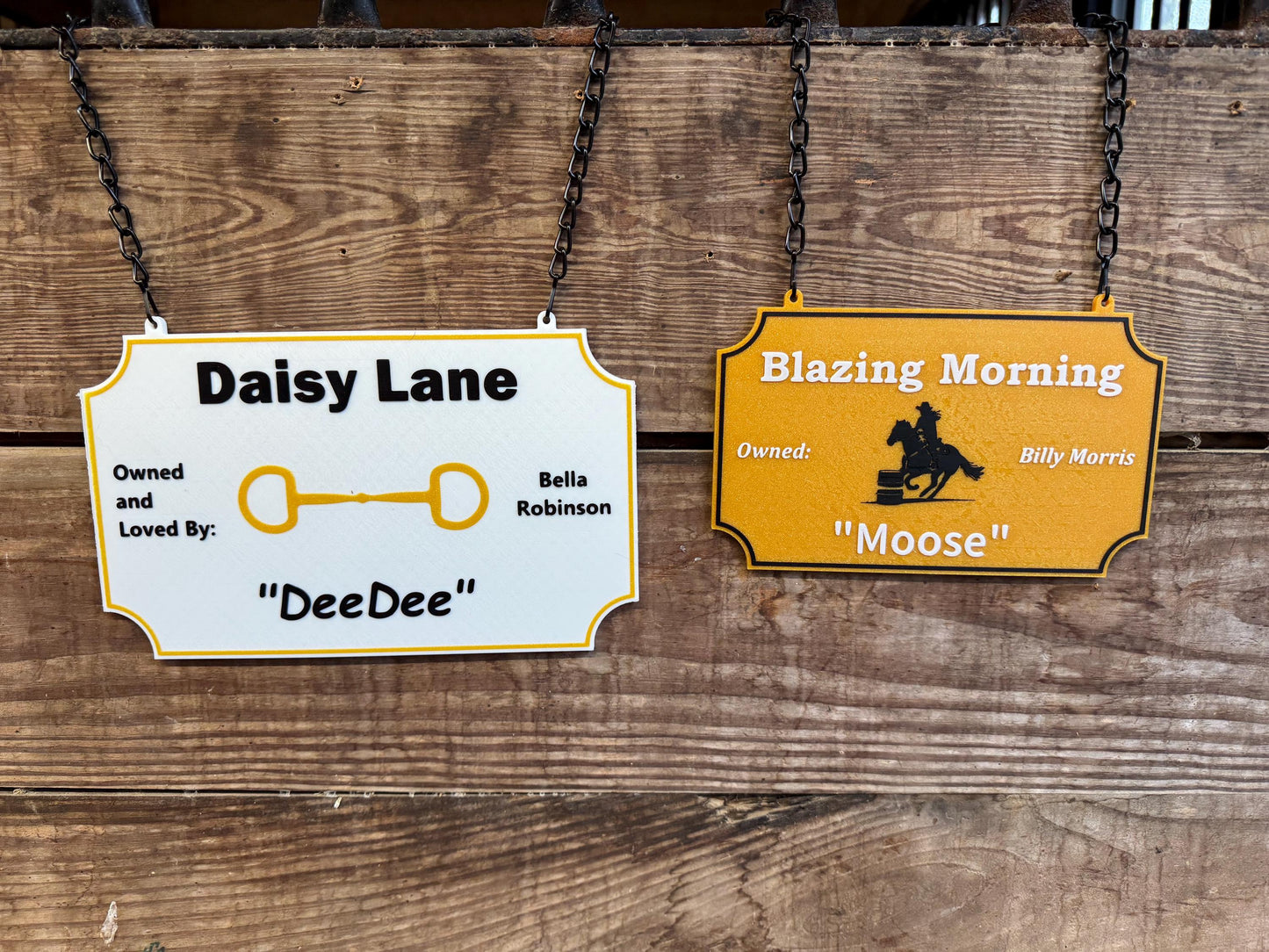 Small Personalized Custom Horse Stall Sign or Plaque - Gift for Horse Owner, Equestrian or Horse Trainer