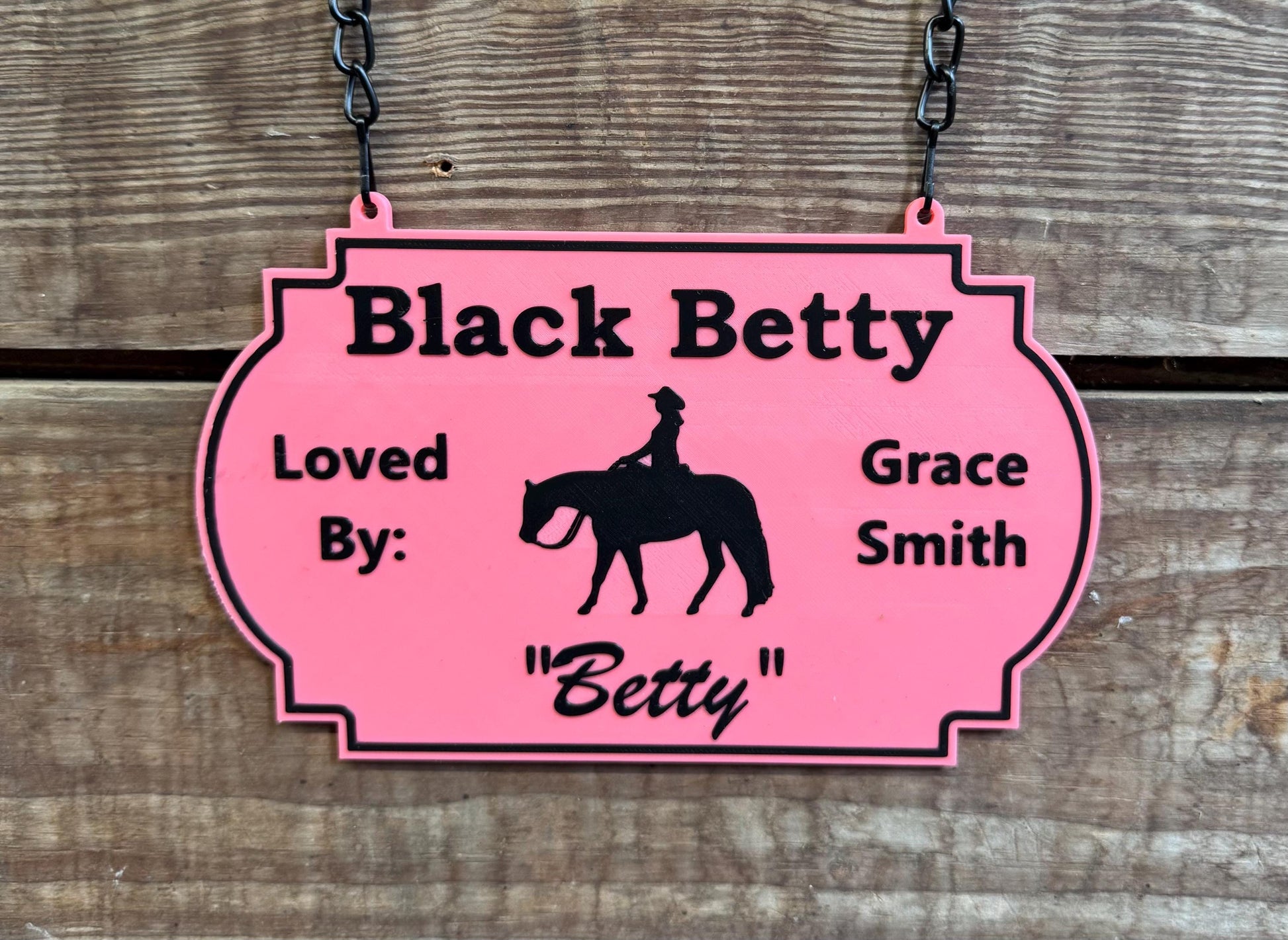 Small Personalized Custom Horse Stall Sign or Plaque - Gift for Horse Owner, Equestrian or Horse Trainer