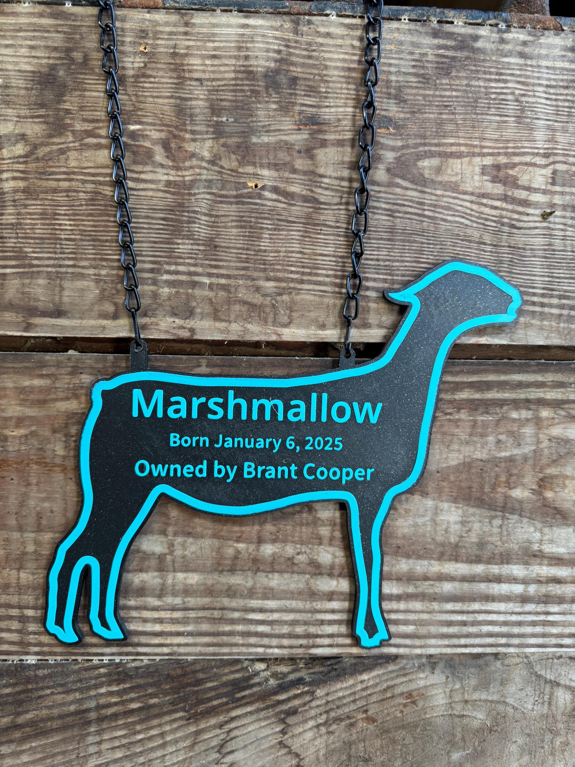 Personalized Sheep Stall Sign Farm Fair Stall Plaque Custom Lamb Stall Sign Lamb Child Gift Farm Fair Display Sheep Sign