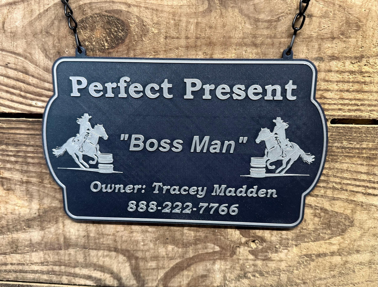 Small Personalized Horse Stall Sign or Plaque - Gift for Horse Owner, Equestrian or Horse Trainer- Custom Horse Stall Sign Custom Fair Sign