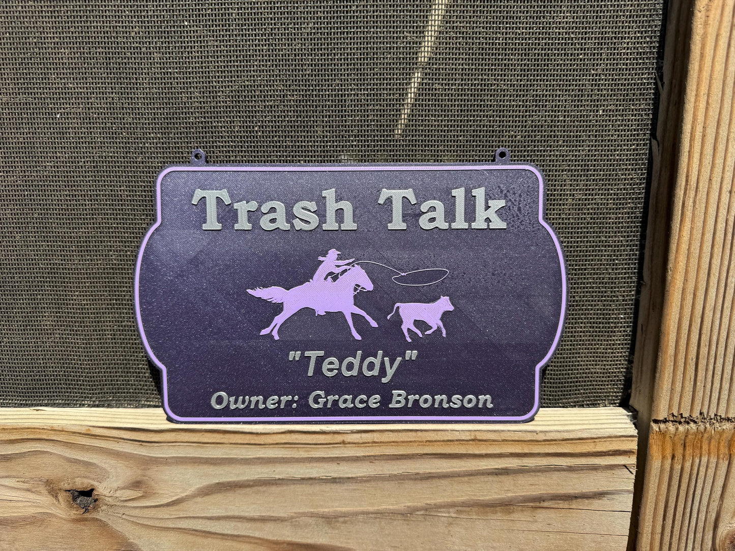 Small Personalized Horse Stall Sign or Plaque - Gift for Horse Owner, Equestrian or Horse Trainer- Custom Horse Stall Sign Custom Fair Sign