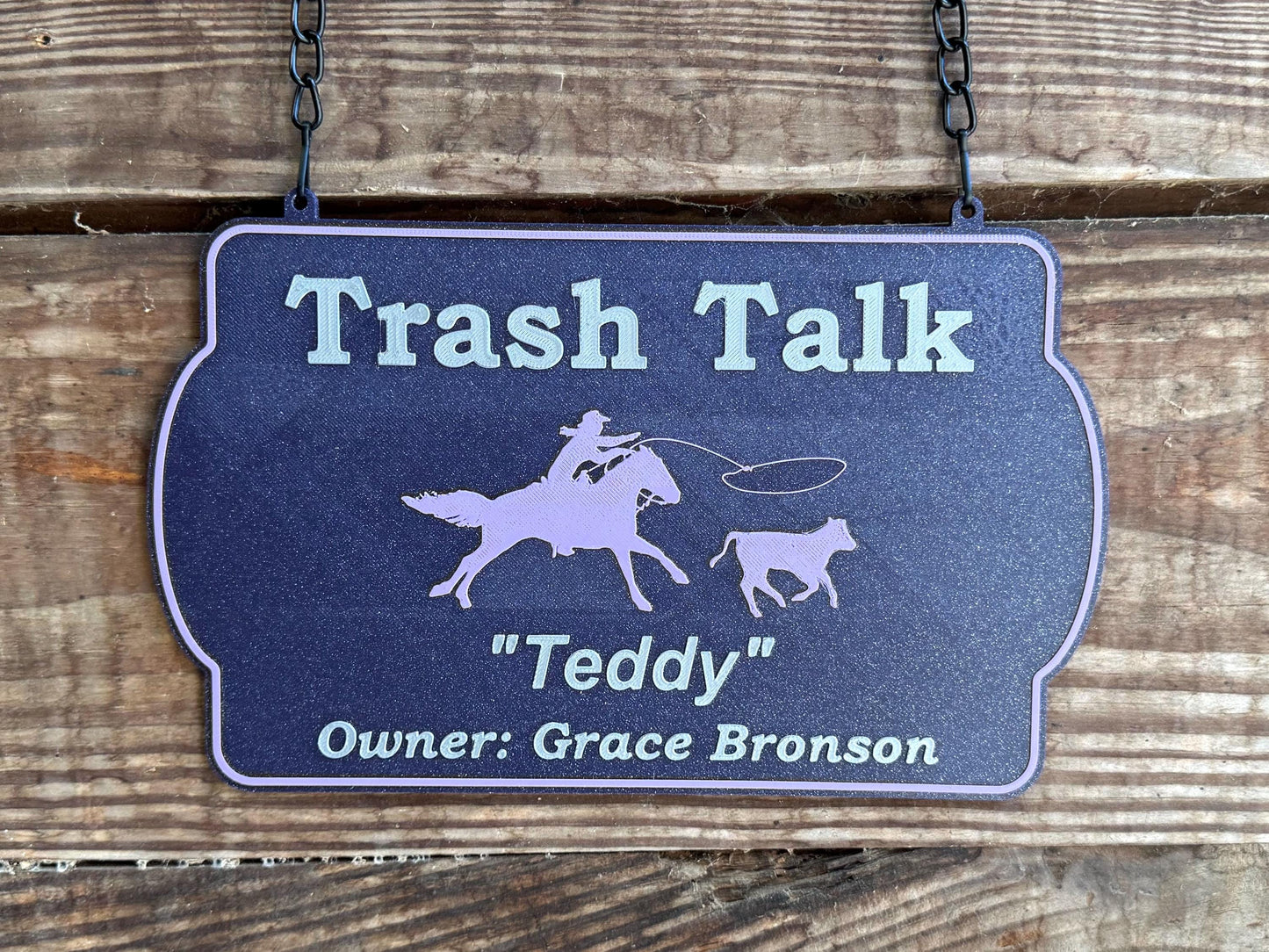 Small Personalized Horse Stall Sign or Plaque - Gift for Horse Owner, Equestrian or Horse Trainer- Custom Horse Stall Sign Custom Fair Sign