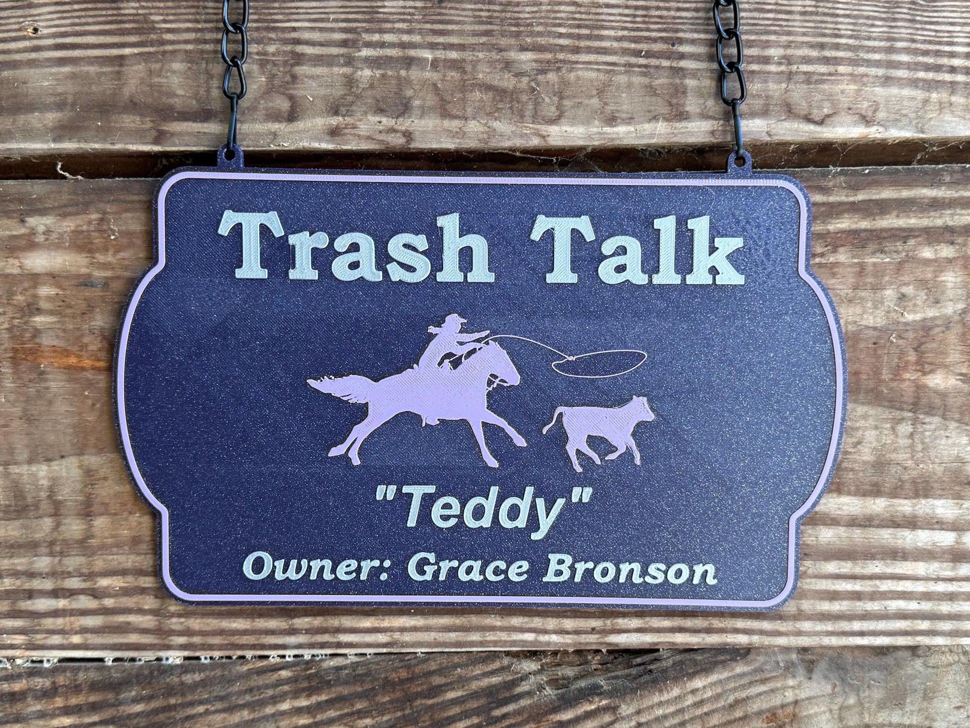 Small Personalized Horse Stall Sign or Plaque - Gift for Horse Owner, Equestrian or Horse Trainer- Custom Horse Stall Sign Custom Fair Sign