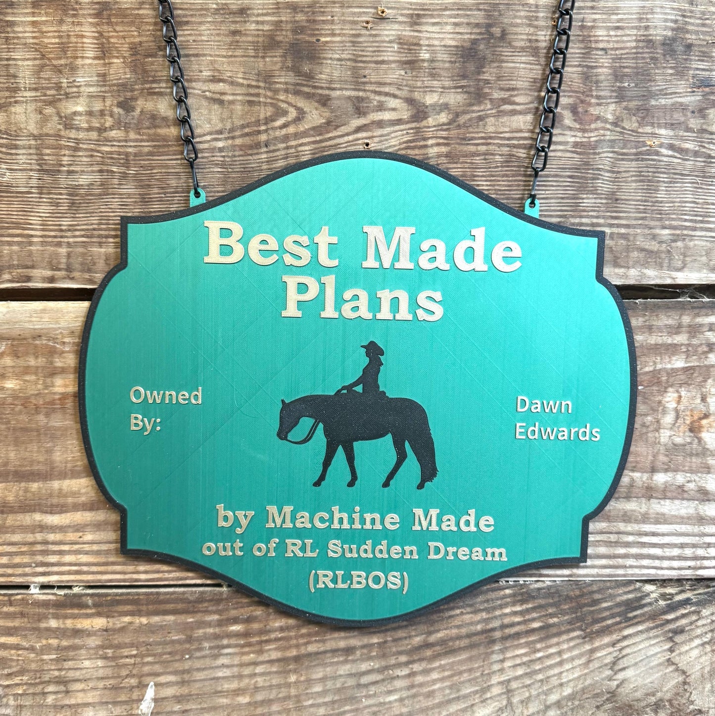 Personalized Large Horse Stall Sign or Plaque - Gift for Horse Owner, Equestrian or Horse Trainer
