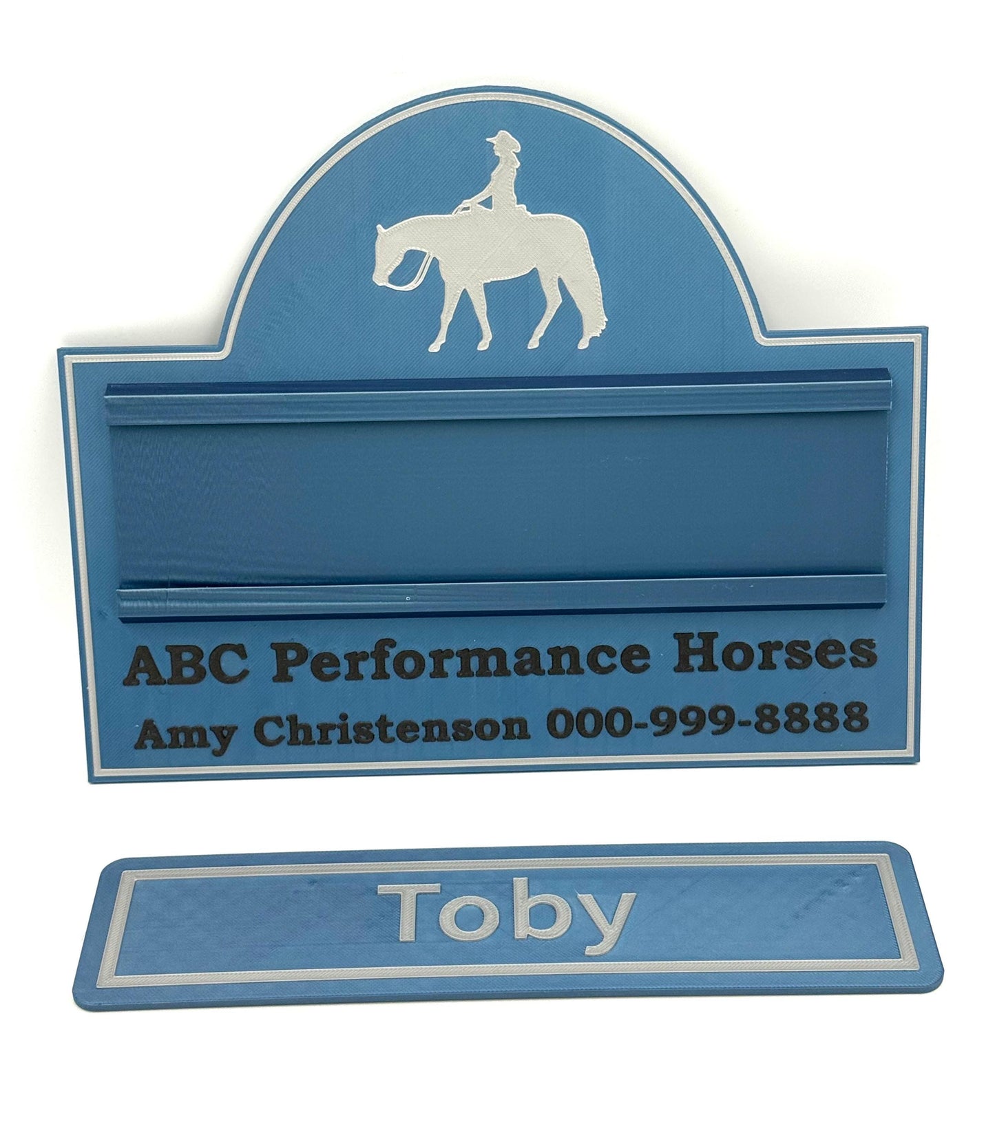 Interchangeable Personalized Horse Sign for XL sign - Gift for Horse Owner, Equestrian or Horse Trainer- Custom Horse Stall Fair Sign