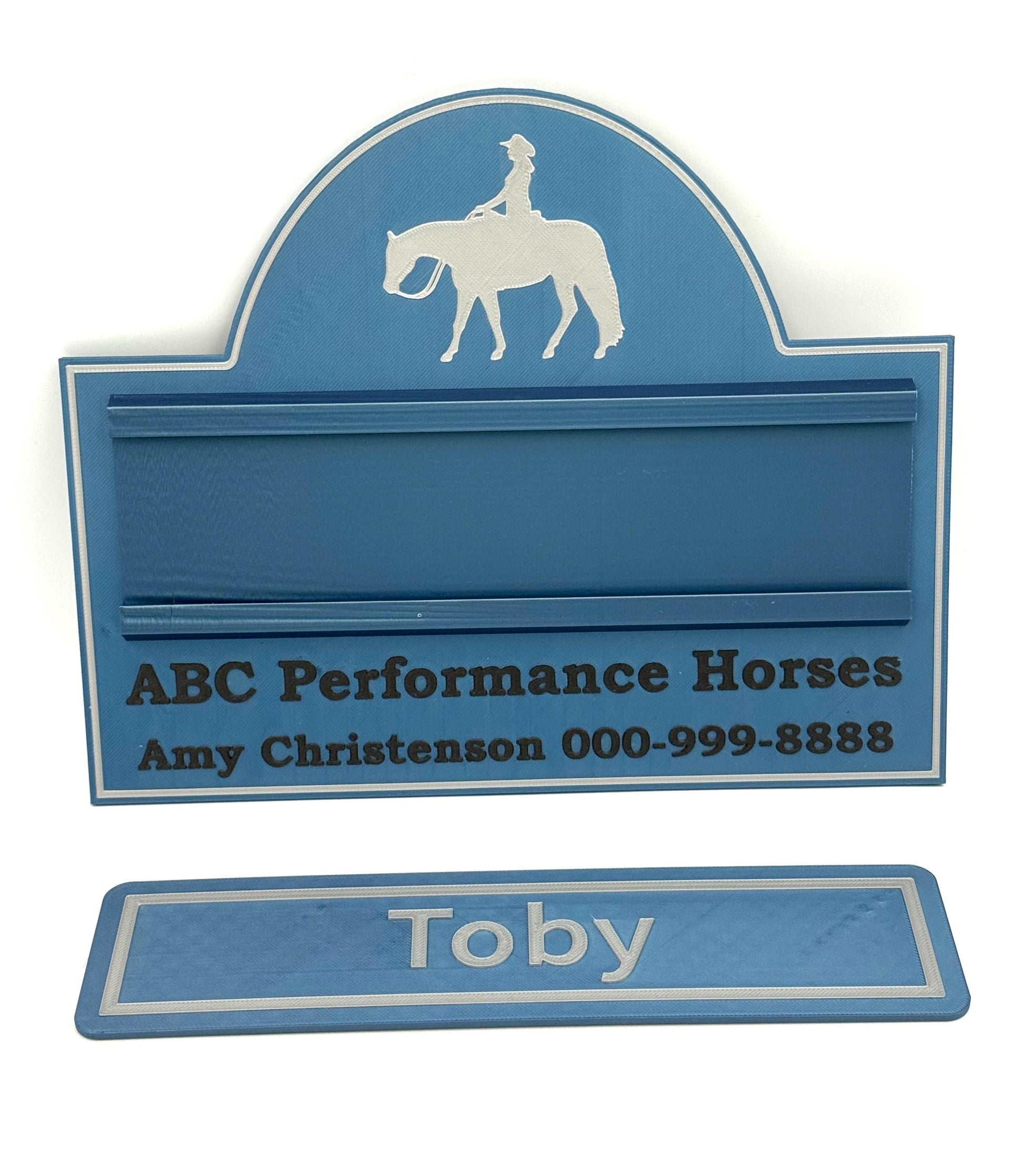 Interchangeable Personalized Horse Sign for XL sign - Gift for Horse Owner, Equestrian or Horse Trainer- Custom Horse Stall Fair Sign