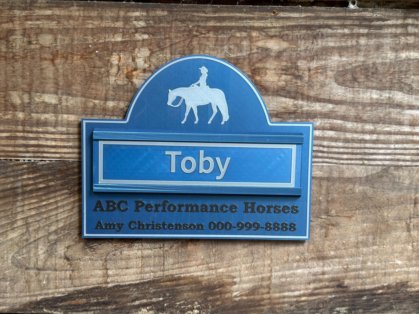 XLarge Personalized Horse Stall Sign or Plaque - Gift for Horse Owner, Equestrian or Horse Trainer- Custom Horse Stall Sign Custom Fair Sign
