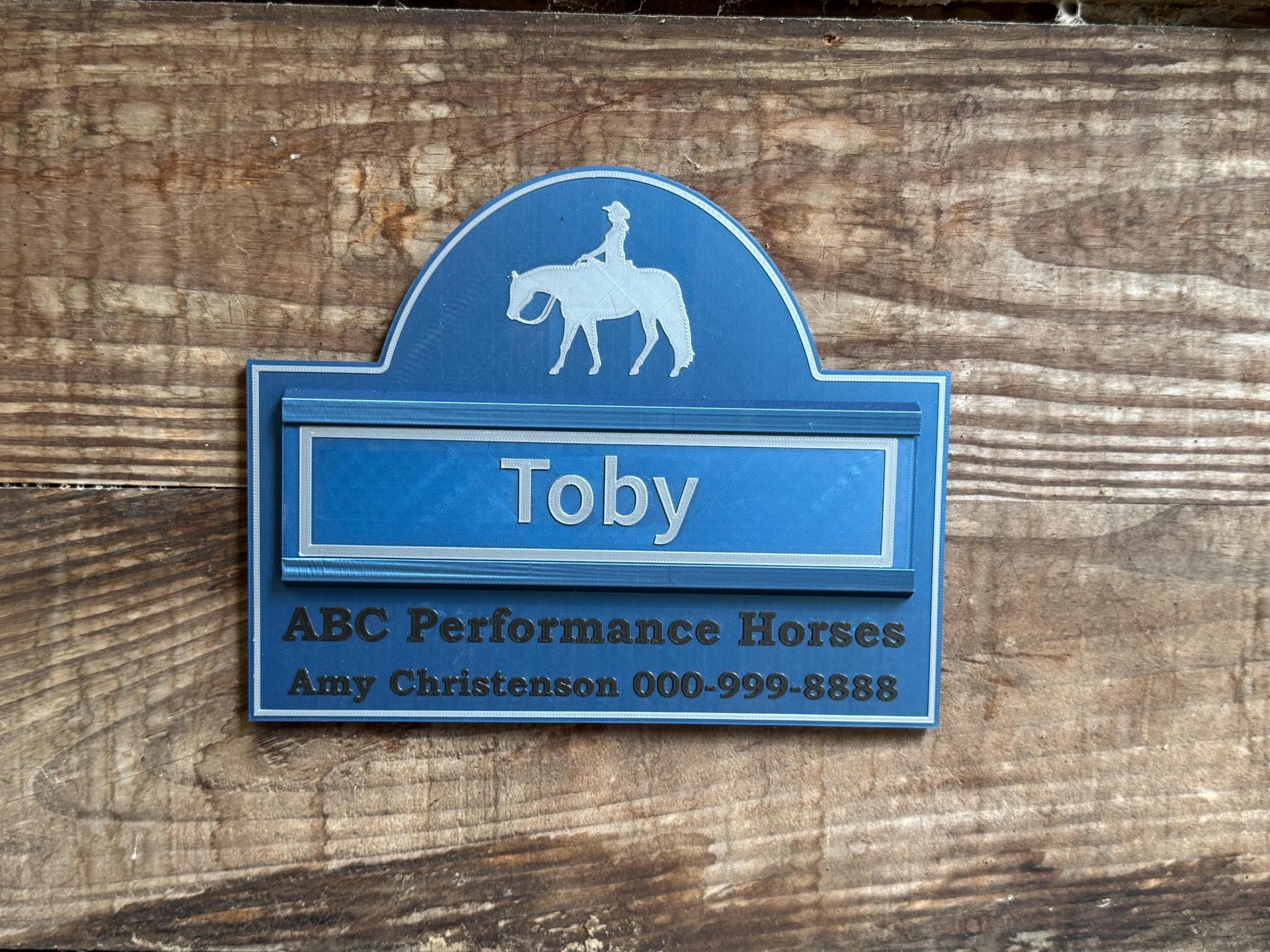 XLarge Personalized Horse Stall Sign or Plaque - Gift for Horse Owner, Equestrian or Horse Trainer- Custom Horse Stall Sign Custom Fair Sign
