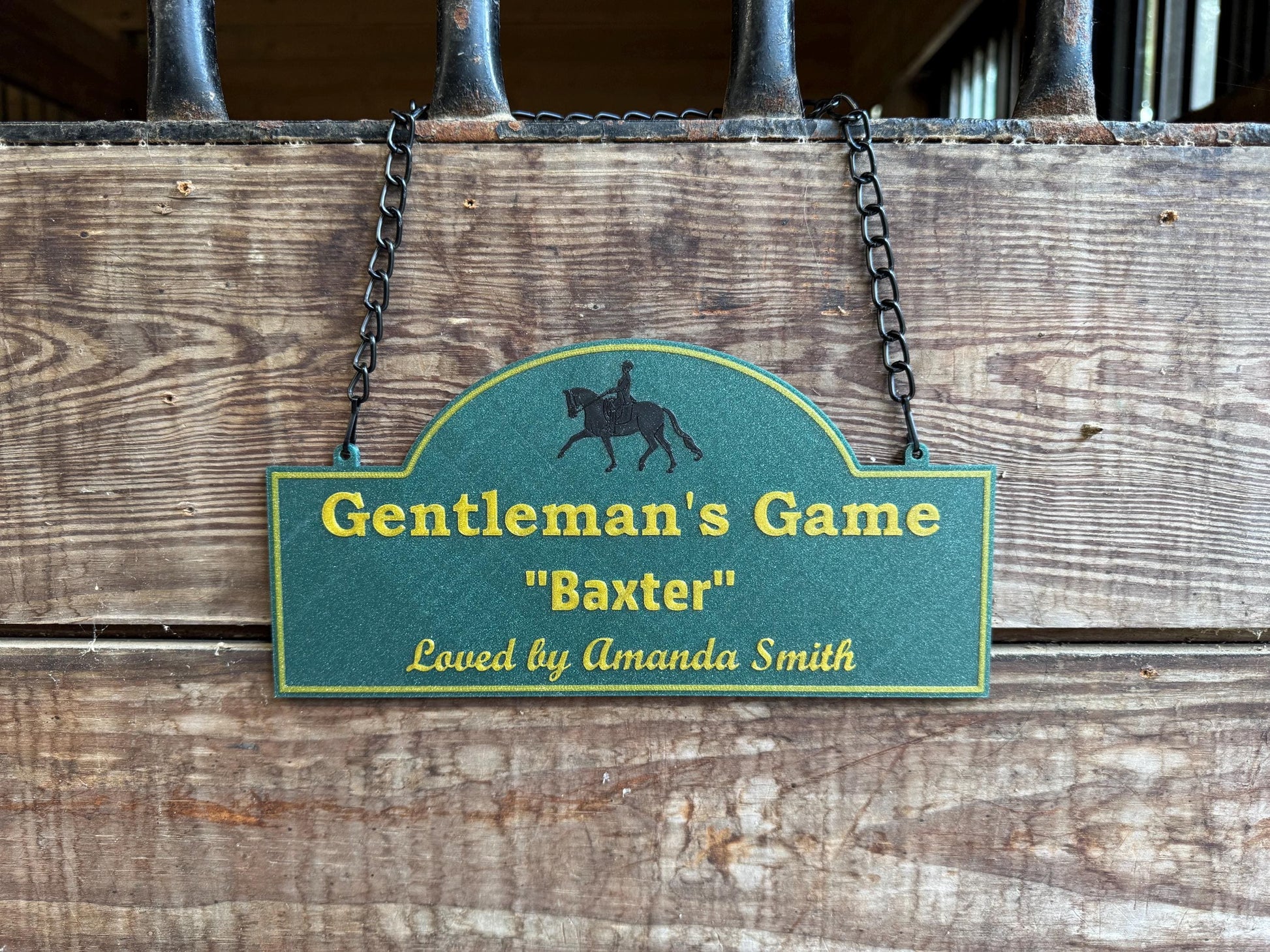 Small Personalized Horse Stall Sign or Plaque Gift for Horse Owner, Equestrian Horse Trainer FFA Custom Horse Stall Sign Custom Fair Sign