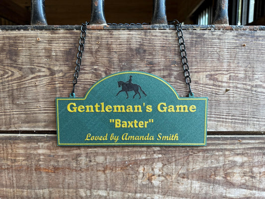 Small Personalized Horse Stall Sign or Plaque Gift for Horse Owner, Equestrian Horse Trainer FFA Custom Horse Stall Sign Custom Fair Sign