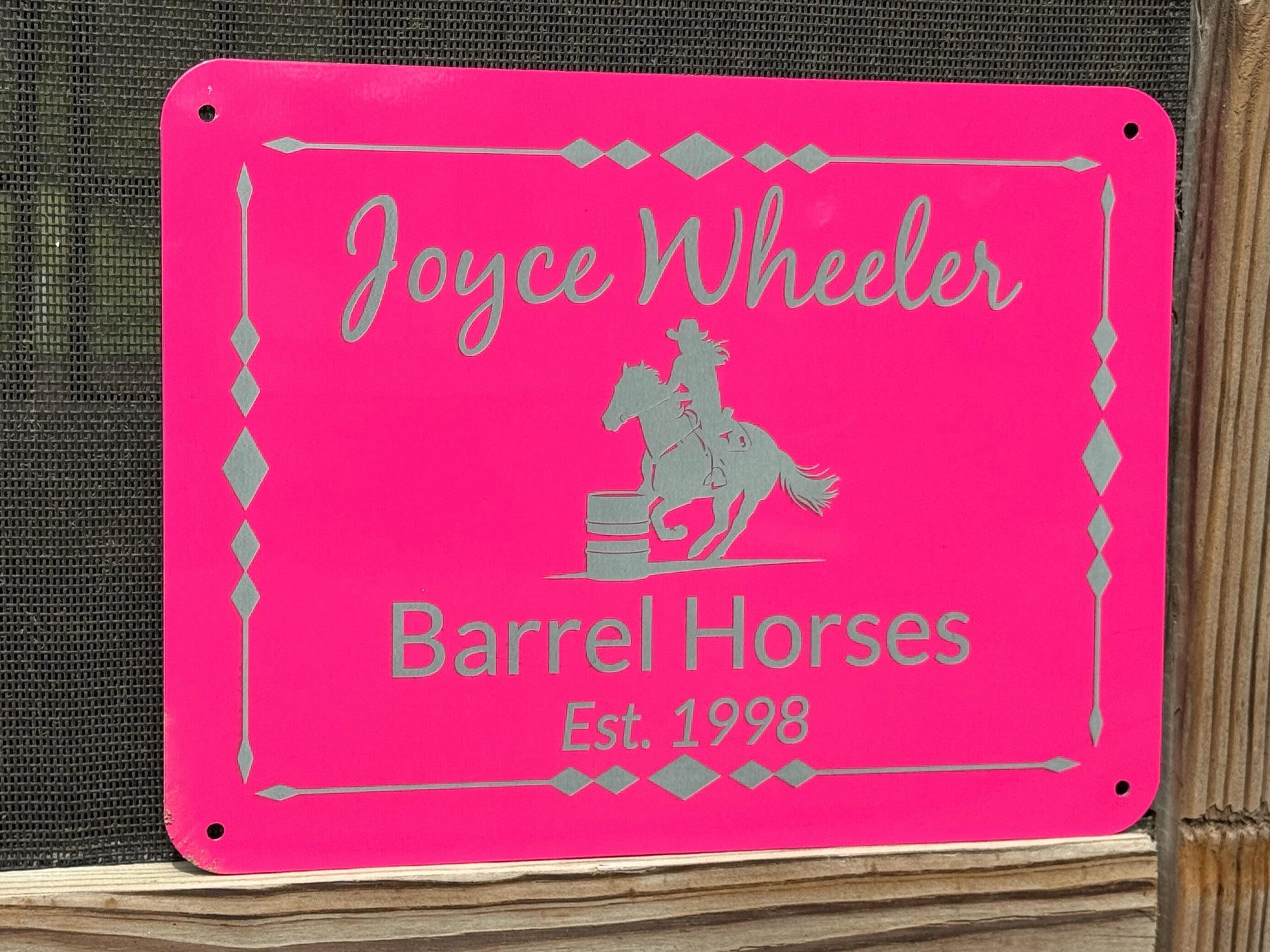 XL Metal Personalized Horse Stall Sign or Plaque - Gift for Horse Owner, Equestrian or Horse Trainer- Custom Horse Stall Sign or Fair Sign