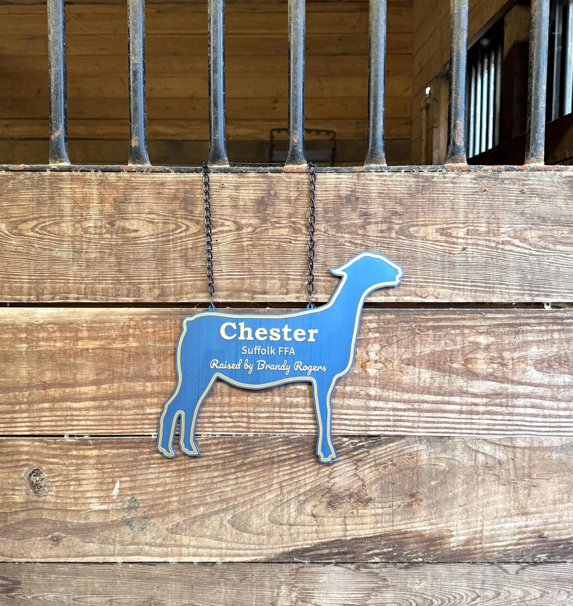 XLarge Personalized Sheep Stall Sign For Farm Fair For 4-H or FFA - Custom Stall Sign Custom Fair Sign Custom Sheep Sign