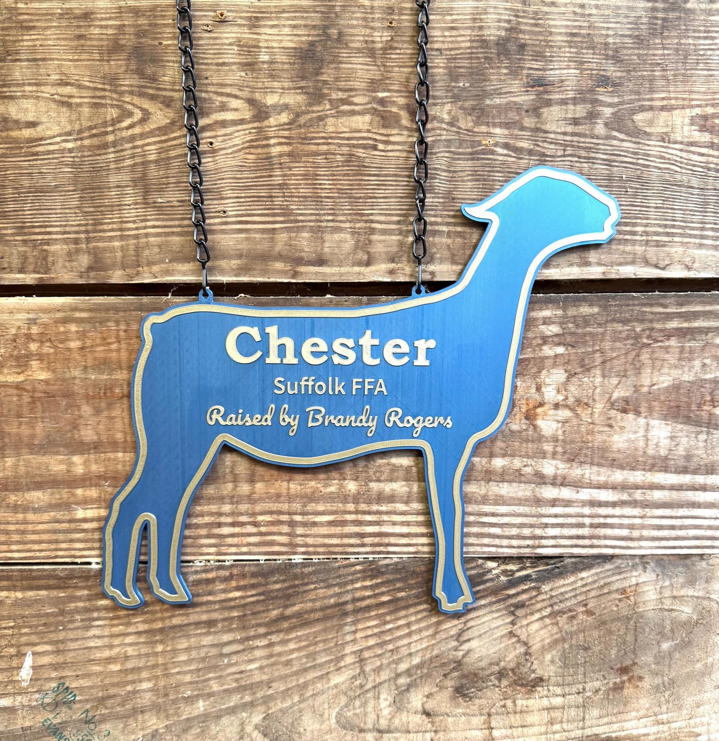 XLarge Personalized Sheep Stall Sign For Farm Fair For 4-H or FFA - Custom Stall Sign Custom Fair Sign Custom Sheep Sign