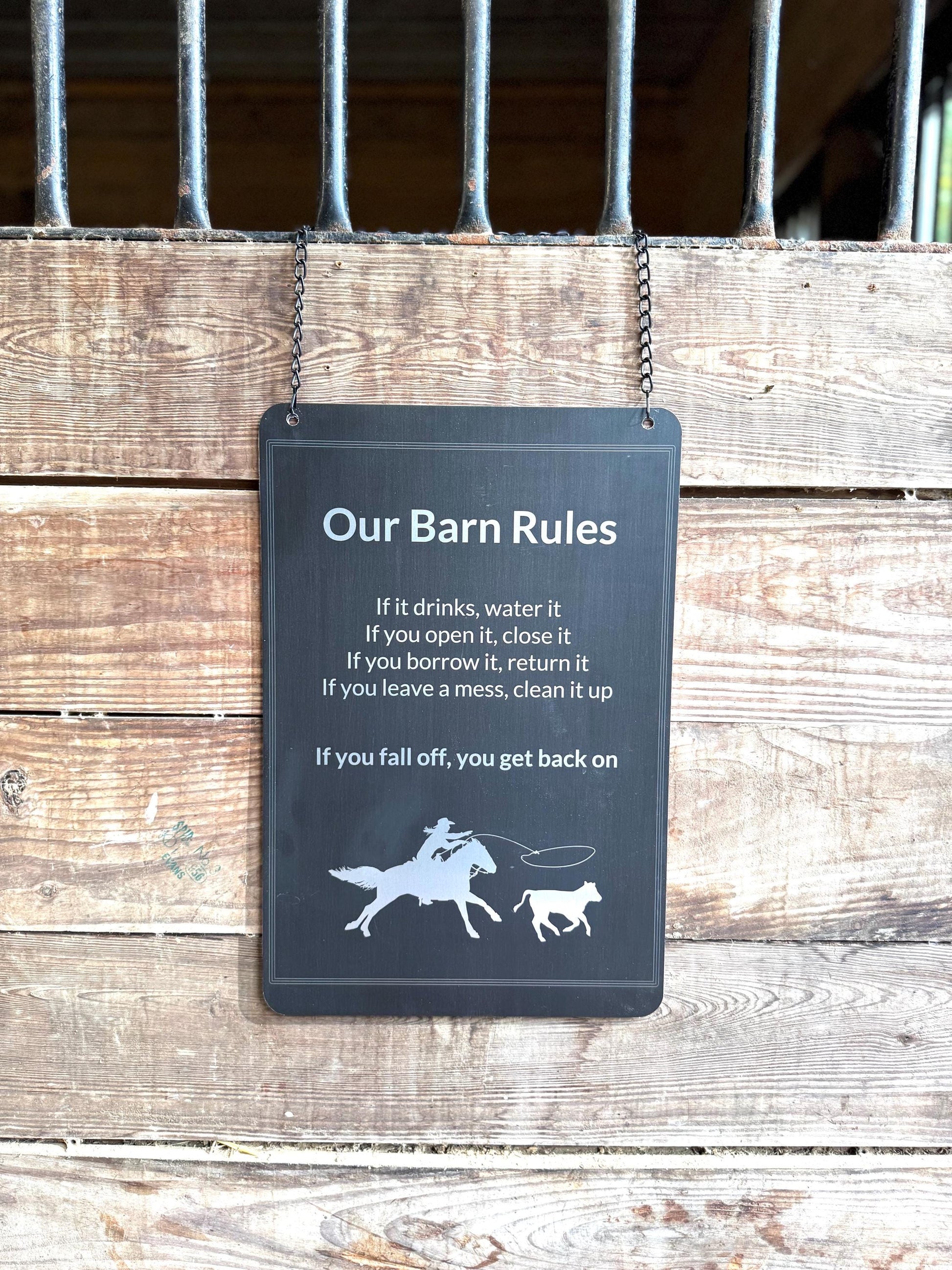 XXL Metal Personalized Horse Trainer Farm, Stable or Busines Sign -Gift for Equestrian, Horse Trainer. Custom Horse Business or Fair Sign
