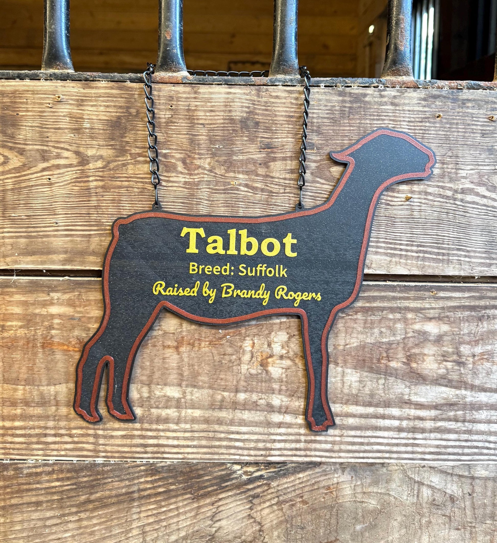 XLarge Personalized Sheep Stall Sign For Farm Fair For 4-H or FFA - Custom Stall Sign Custom Fair Sign Custom Sheep Sign