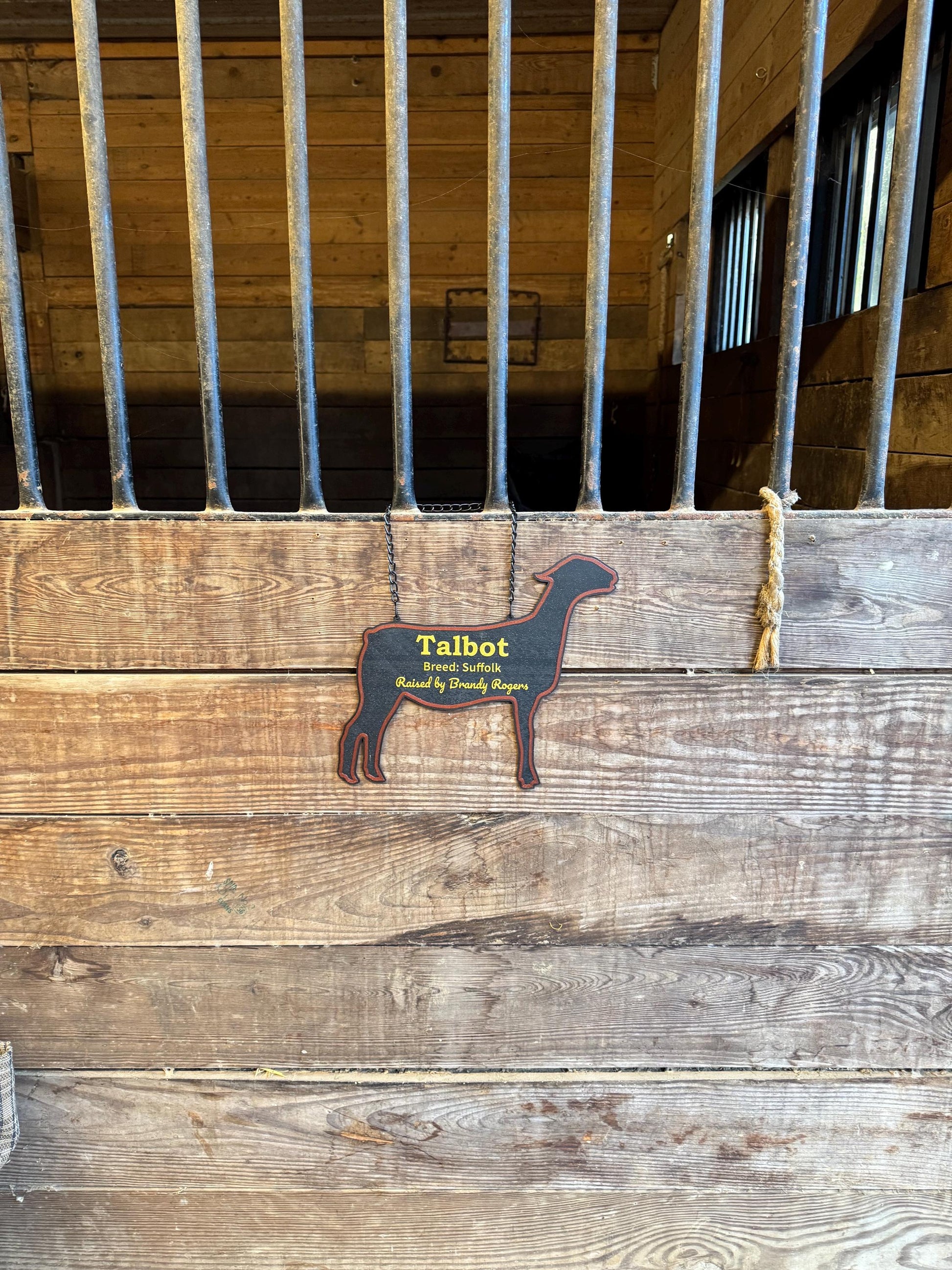 XLarge Personalized Sheep Stall Sign For Farm Fair For 4-H or FFA - Custom Stall Sign Custom Fair Sign Custom Sheep Sign