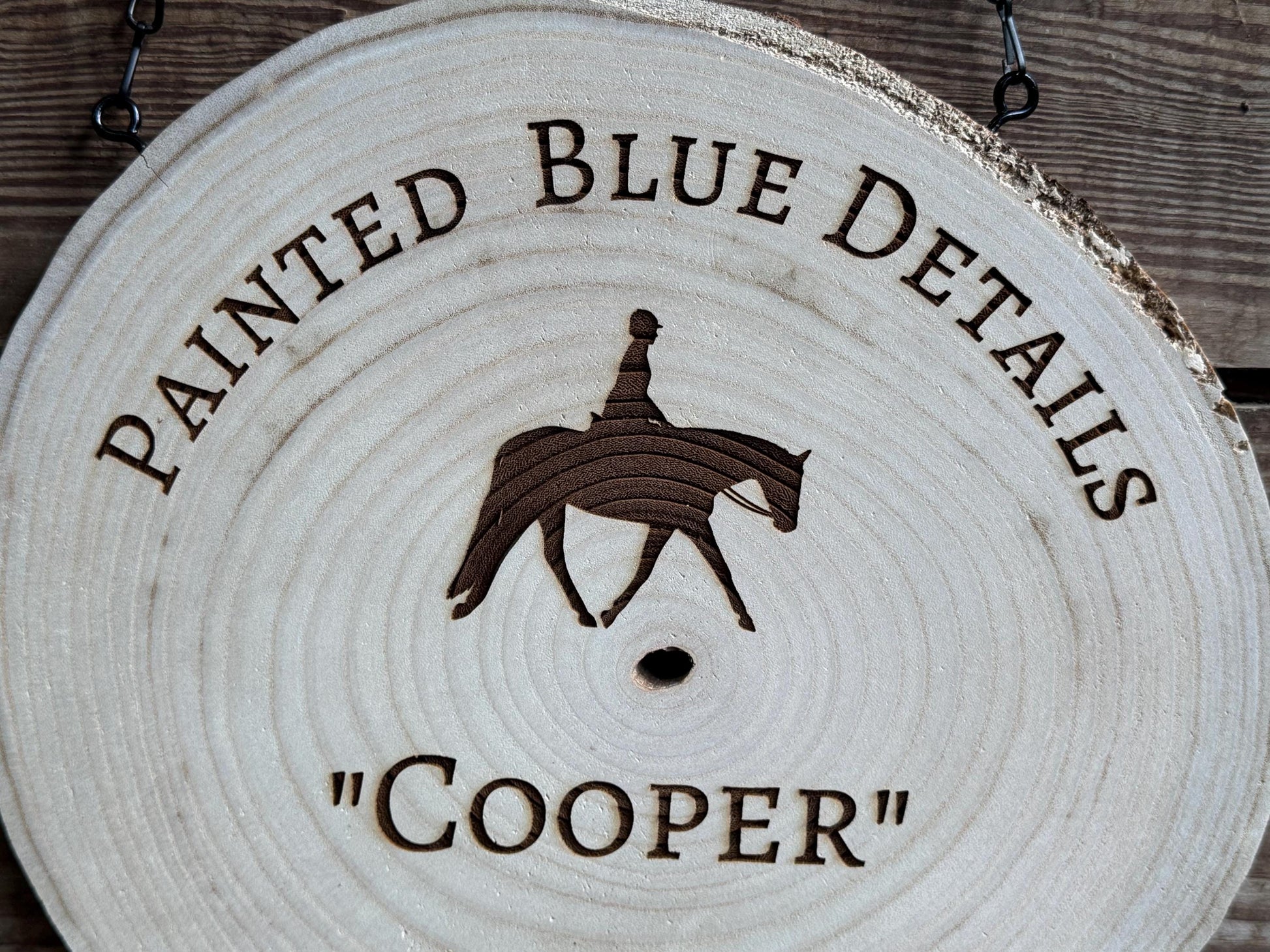Personalized Horse Stall Sign Live Edge Wood - Gift for Horse Owner, Equestrian Horse Trainer Custom Stall Sign Custom Fair Sign for 4-H FFA