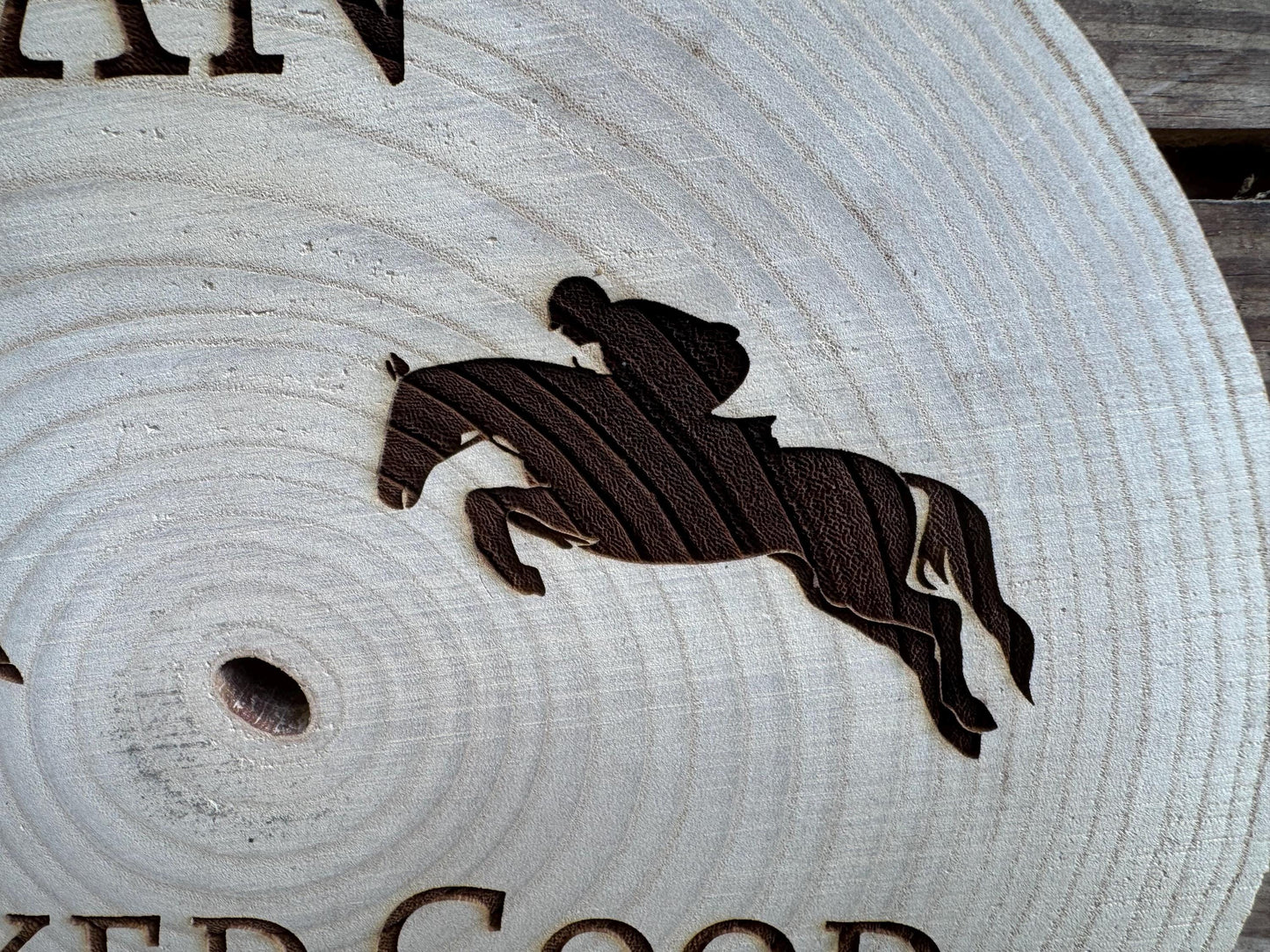 Personalized Horse Stall Sign Live Edge Wood - Gift for Horse Owner, Equestrian Horse Trainer Custom Stall Sign Custom Fair Sign for 4-H FFA