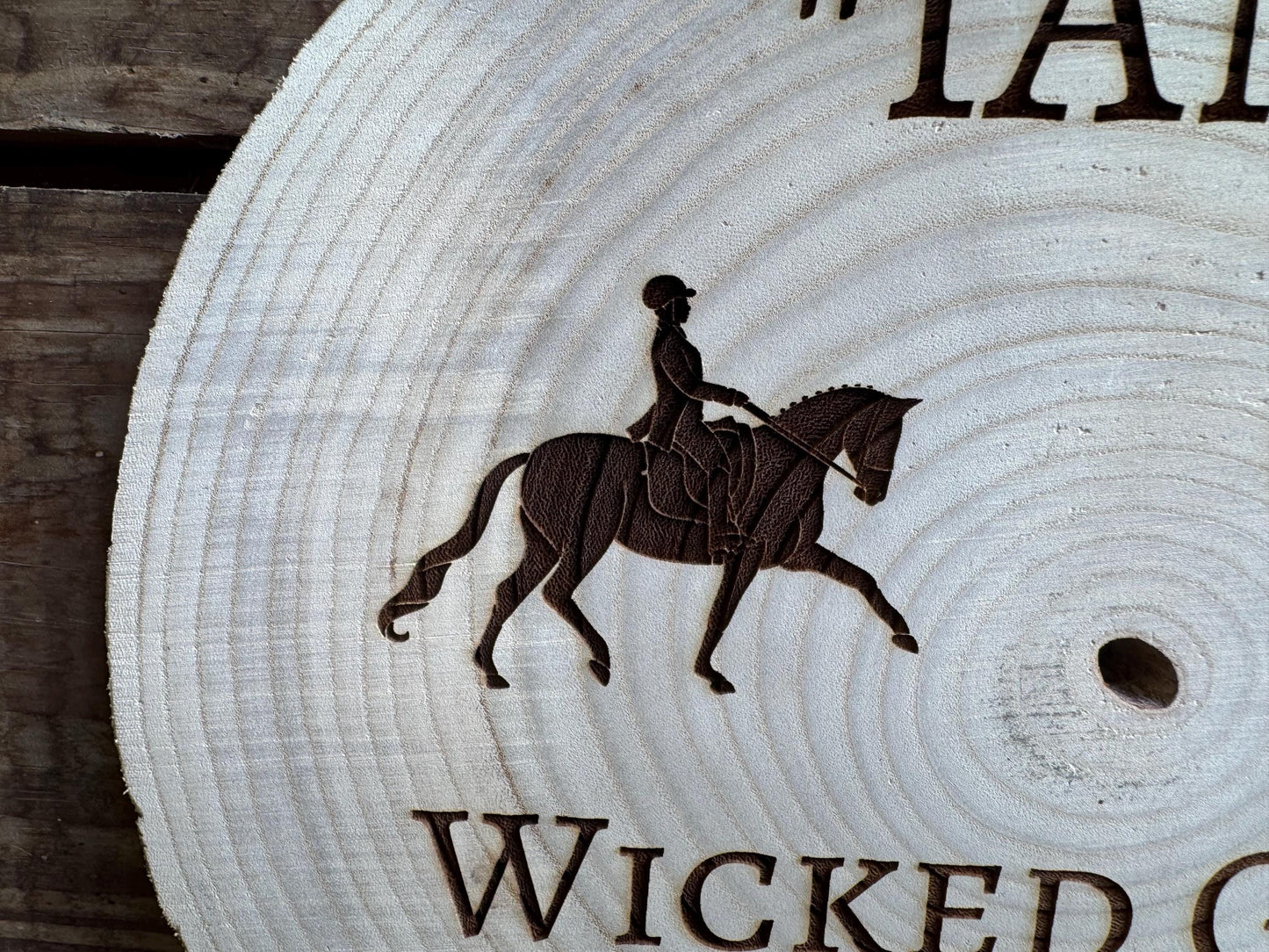 Personalized Horse Stall Sign Live Edge Wood - Gift for Horse Owner, Equestrian Horse Trainer Custom Stall Sign Custom Fair Sign for 4-H FFA