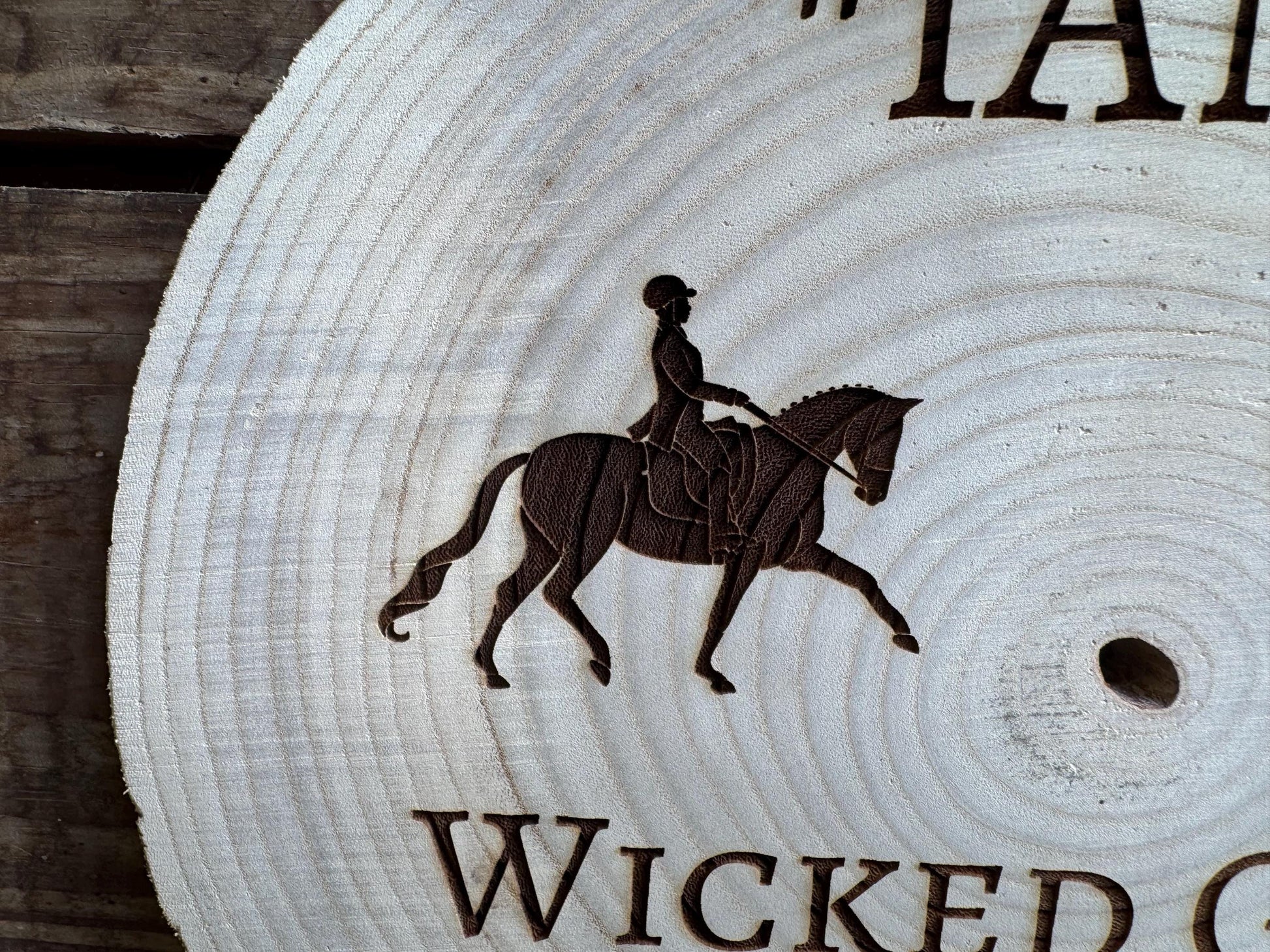 Personalized Horse Stall Sign Live Edge Wood - Gift for Horse Owner, Equestrian Horse Trainer Custom Stall Sign Custom Fair Sign for 4-H FFA