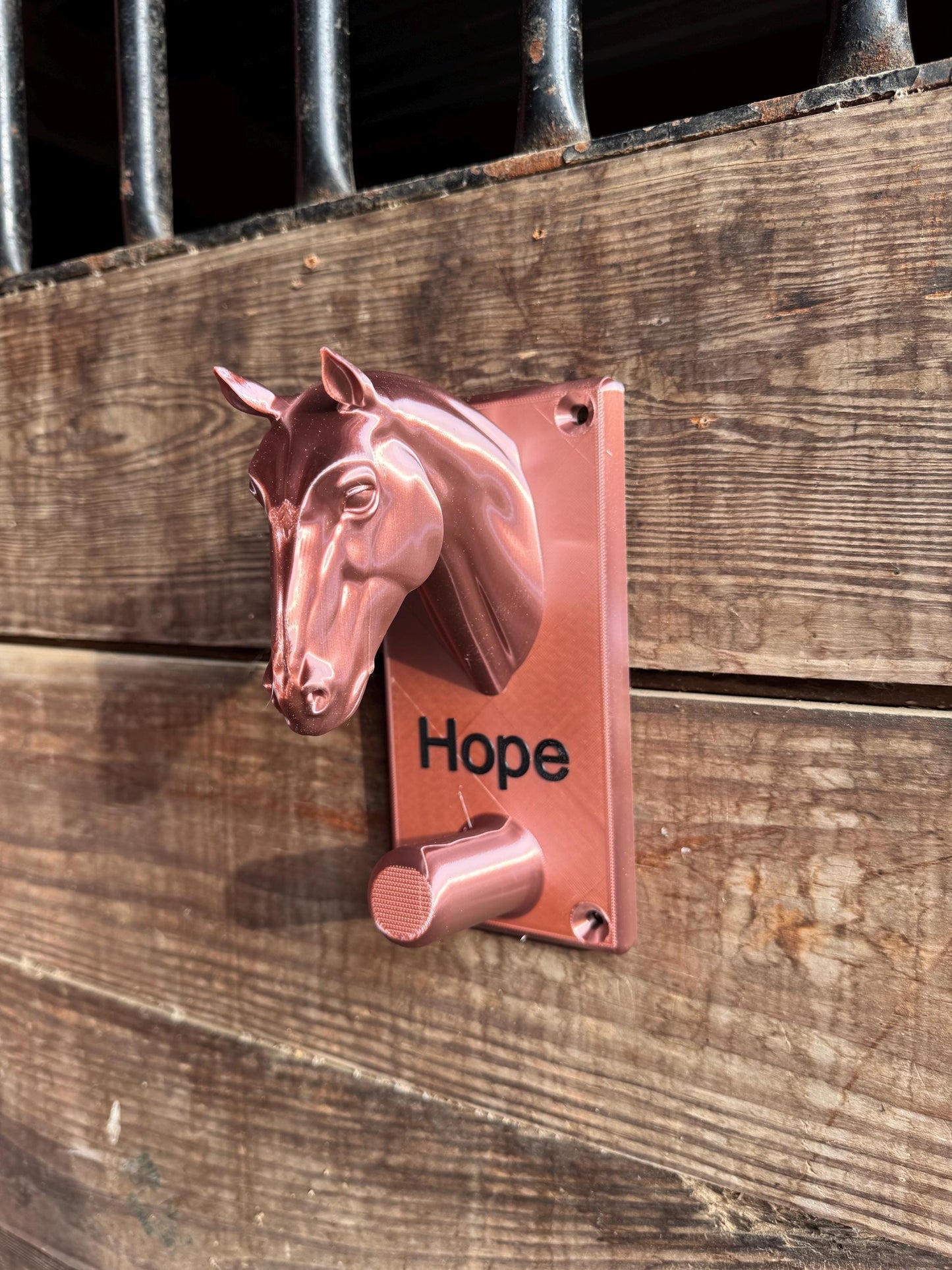 Custom Plastic Horse Head Bridle Holder or Halter Rack Bridle Personalized - Gift for Equestrian, Barn or Horse Owner