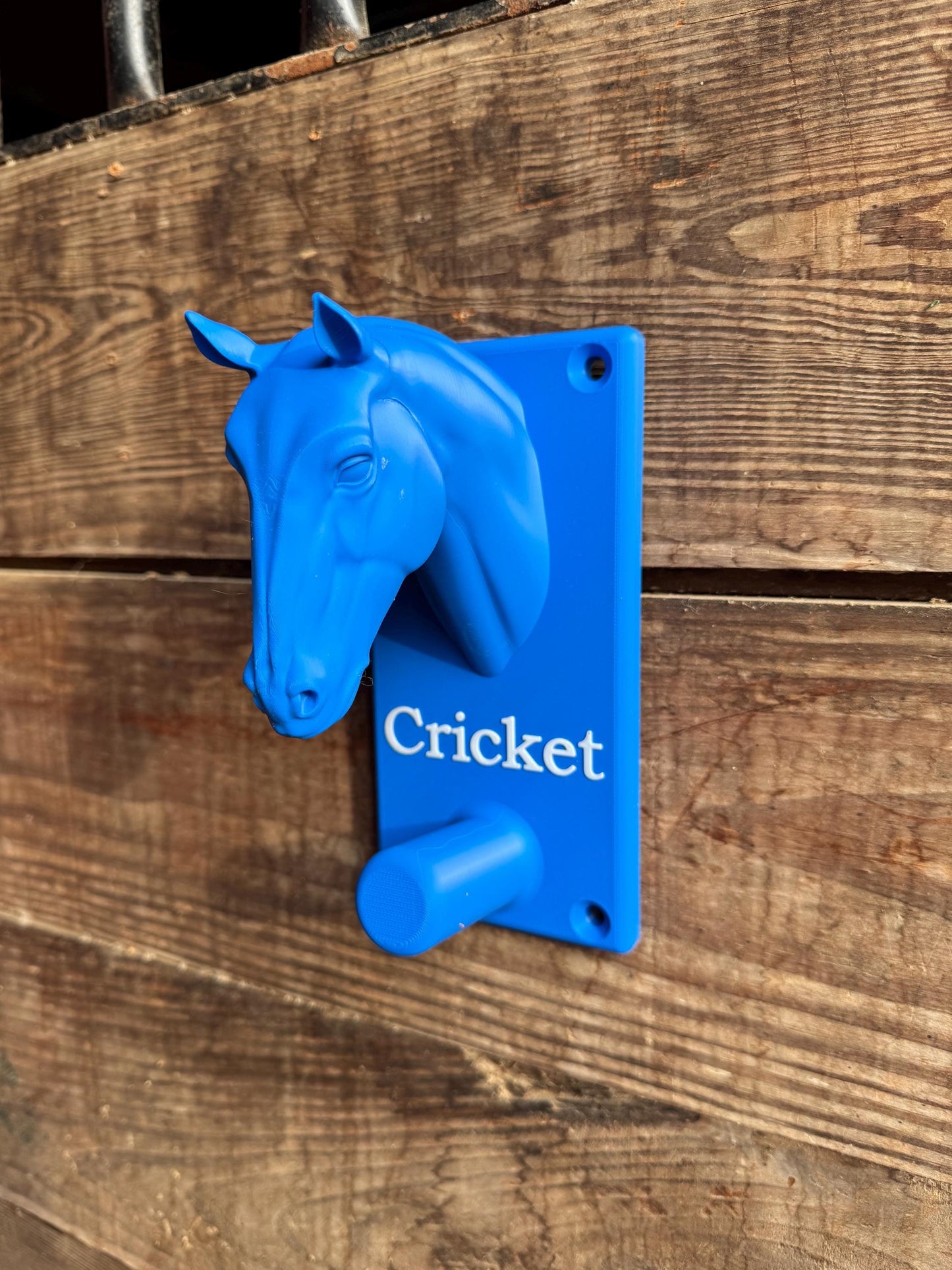 Custom Plastic Horse Head Bridle Holder or Halter Rack Bridle Personalized - Gift for Equestrian, Barn or Horse Owner