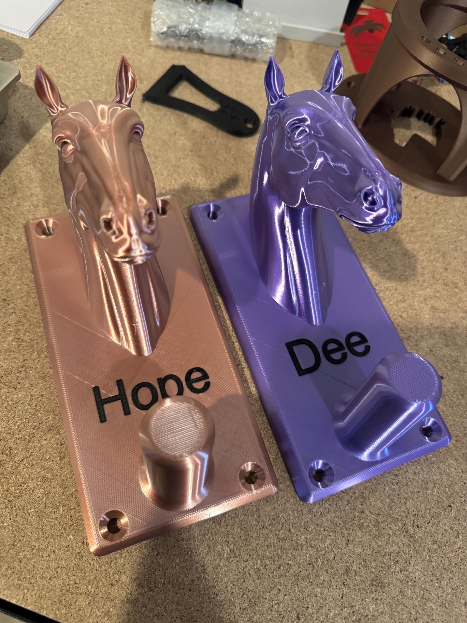 Custom Plastic Horse Head Bridle Holder or Halter Rack Bridle Personalized - Gift for Equestrian, Barn or Horse Owner